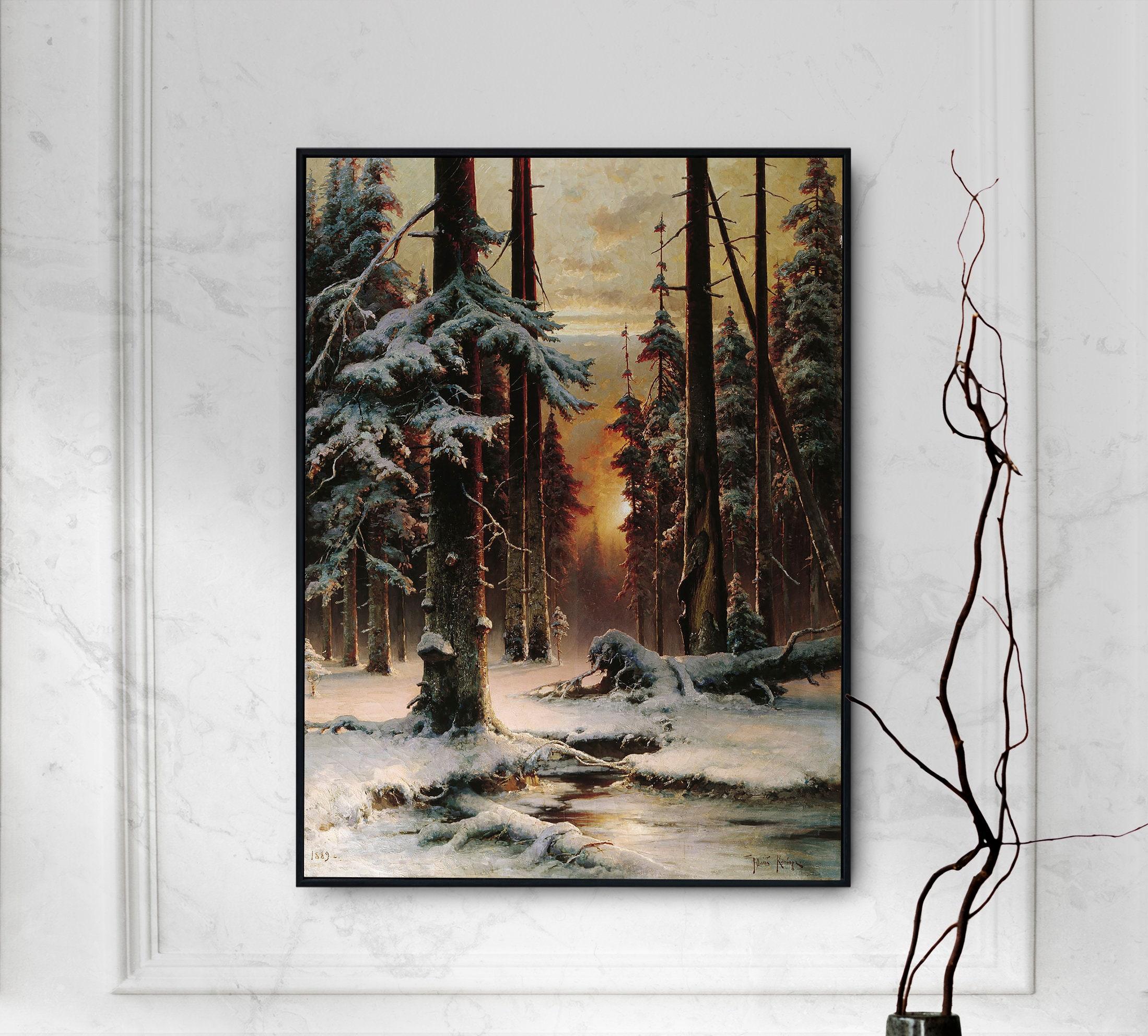 Julius Klever Winter Sunset 1860 Vintage Awesome Poster (No Frame) Julius Klever Winter Sunset 1860 Vintage Awesome Poster (No Frame)