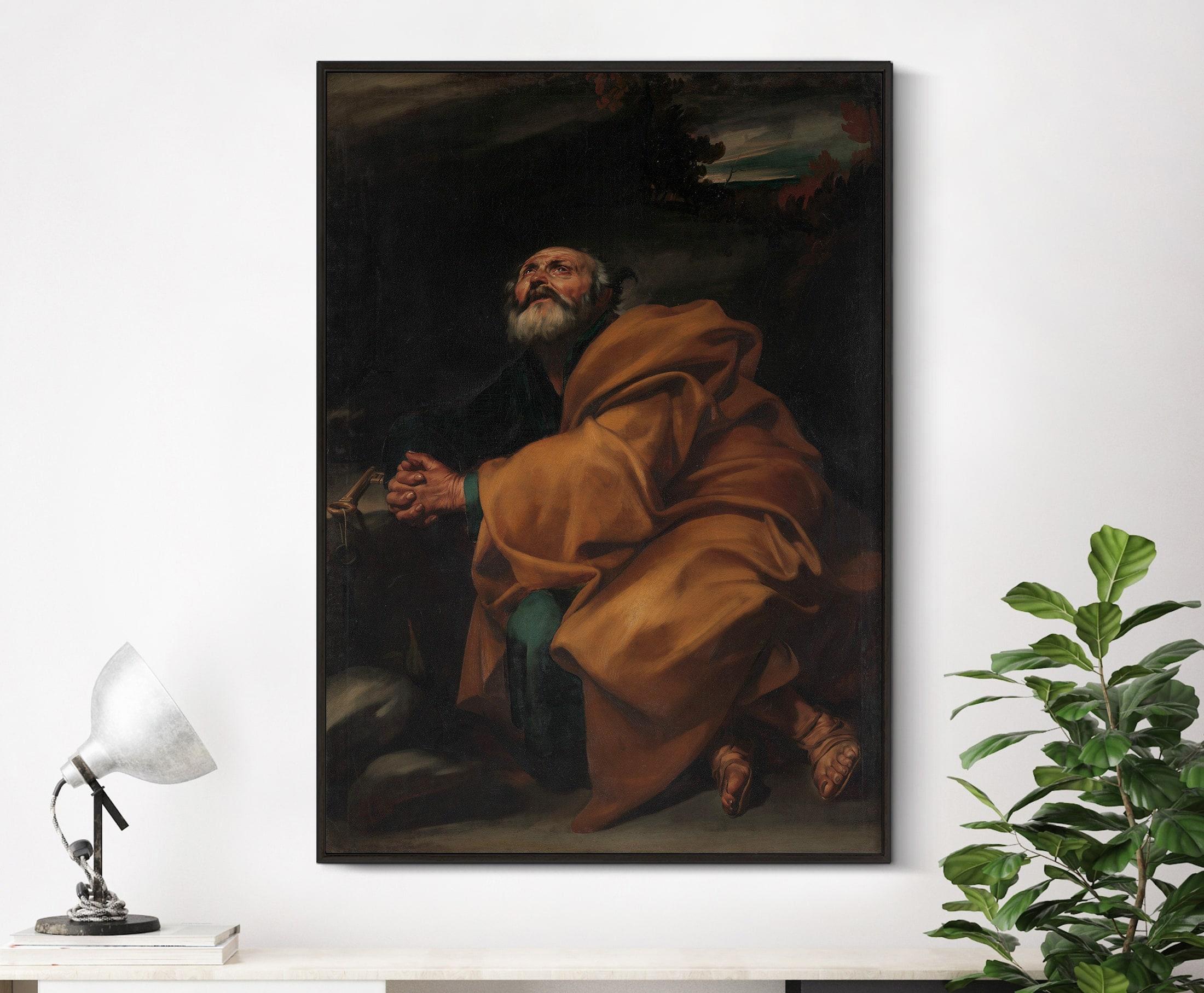 Jusepe De Ribera The Tears Of Saint Peter 1612 Antique Trending Style Poster (No Frame) Jusepe De Ribera The Tears Of Saint Peter 1612 Antique Trending Style Poster (No Frame)