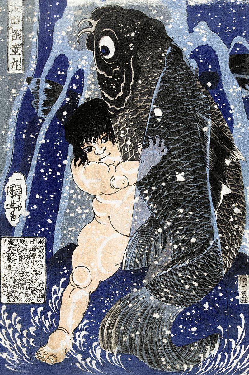 Kintaro Carp Battle Awesome Poster (No Frame) Kintaro Carp Battle Awesome Poster (No Frame)