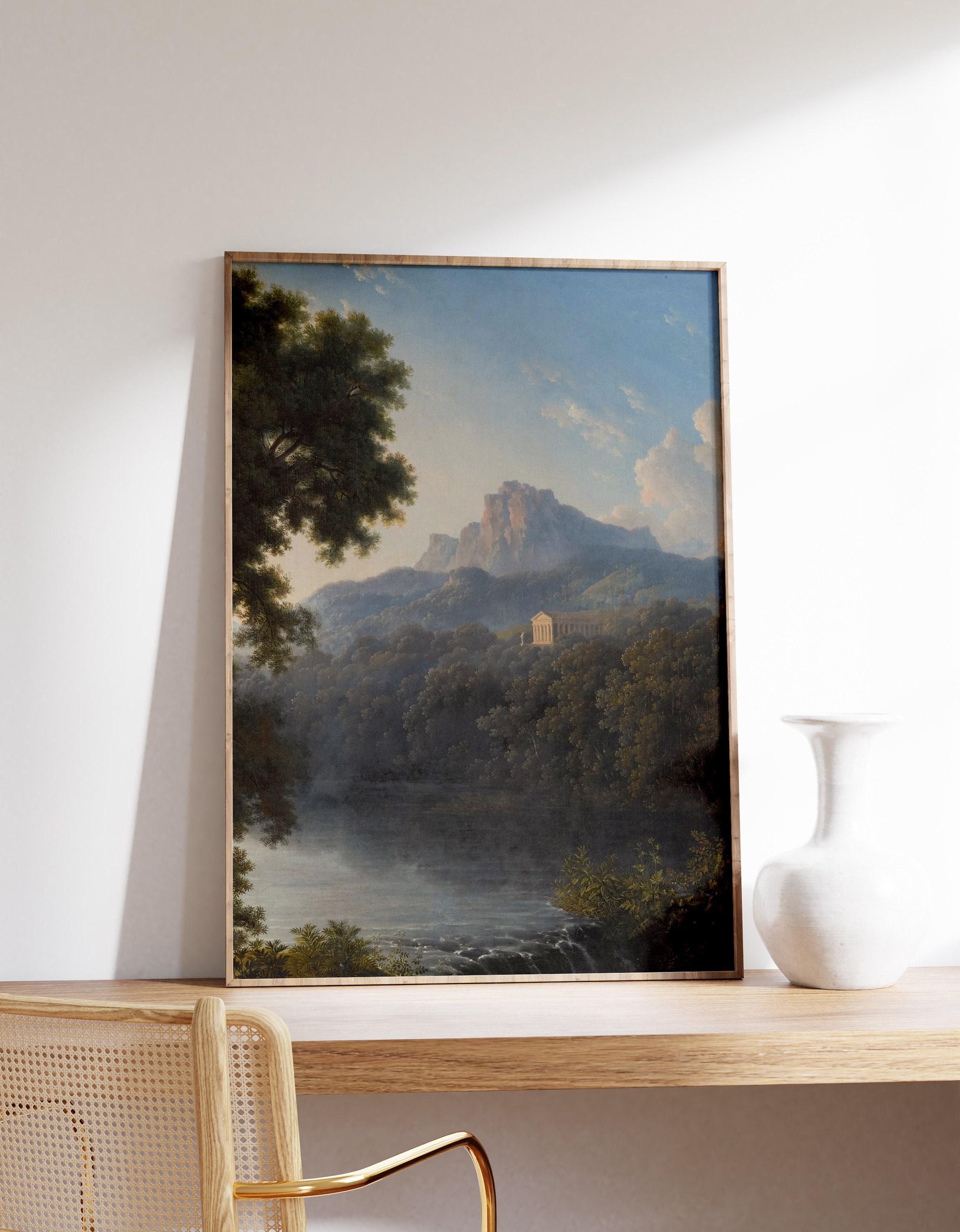 Lake By Circle Of Pierre Henri De Valenciennes Serene Landscape Vintage Limited Edition Posters (No Frame) Lake By Circle Of Pierre Henri De Valenciennes Serene Landscape Vintage Limited Edition Posters (No Frame)