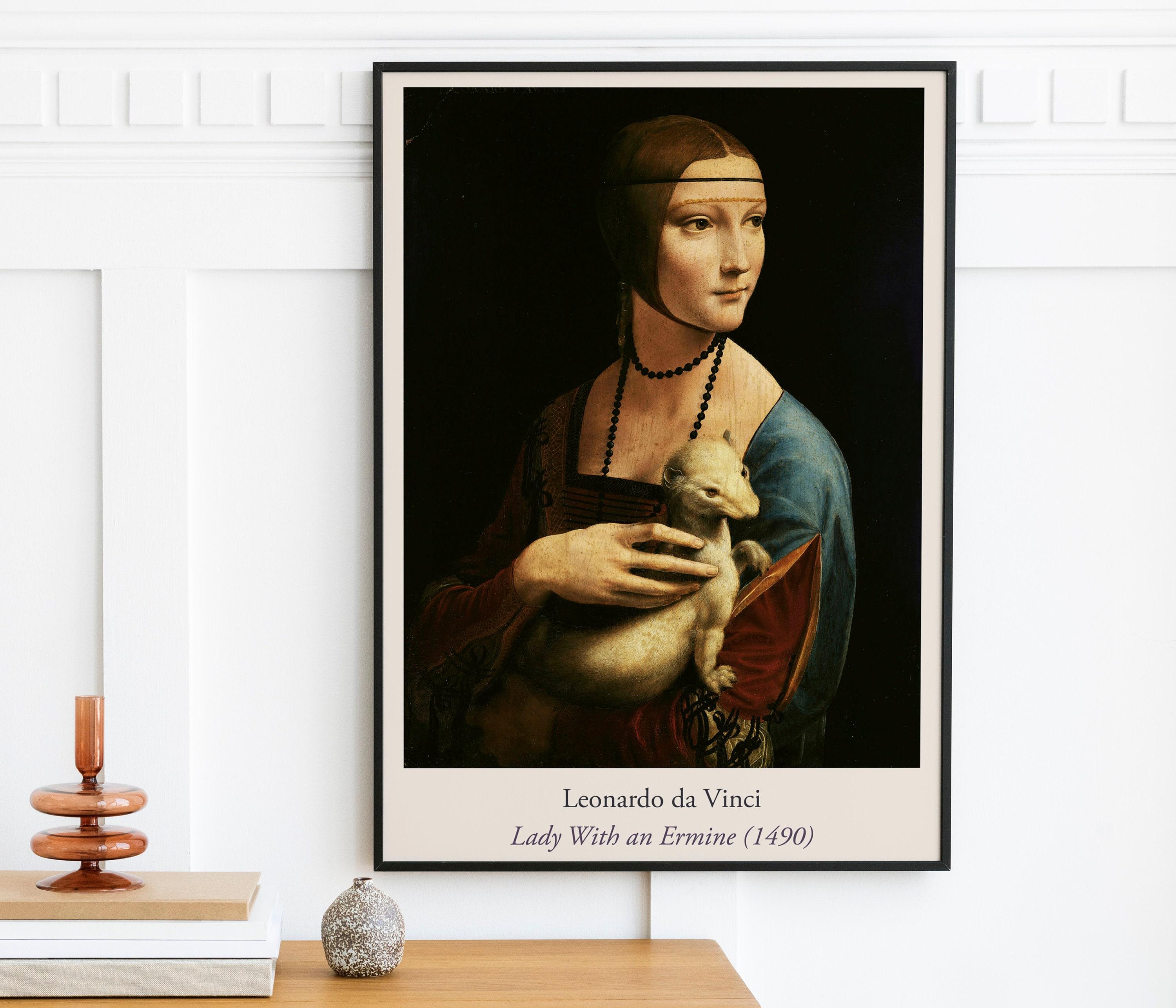 Leonardo Da Vinci Lady With An Ermine 1490 Exhibition Awesome Poster (No Frame) Leonardo Da Vinci Lady With An Ermine 1490 Exhibition Awesome Poster (No Frame)