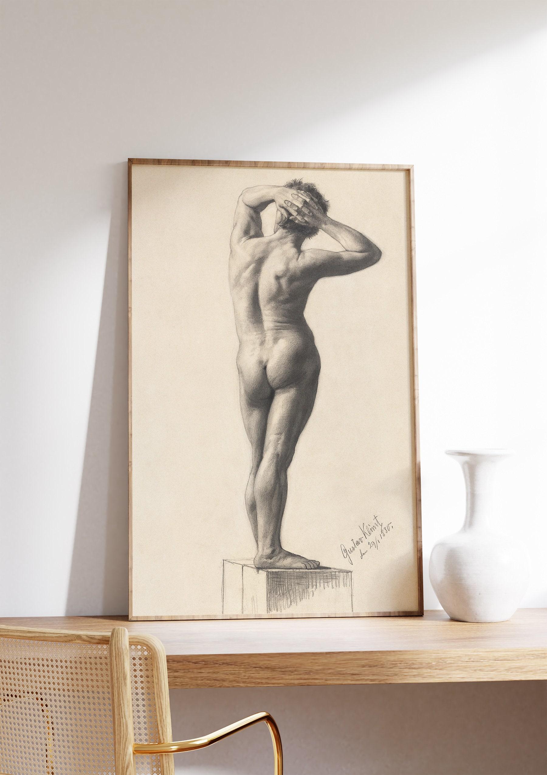 Male Nude 1880 By Gustav Klimt Al Art Limited Edition Posters (No Frame) Male Nude 1880 By Gustav Klimt Al Art Limited Edition Posters (No Frame)