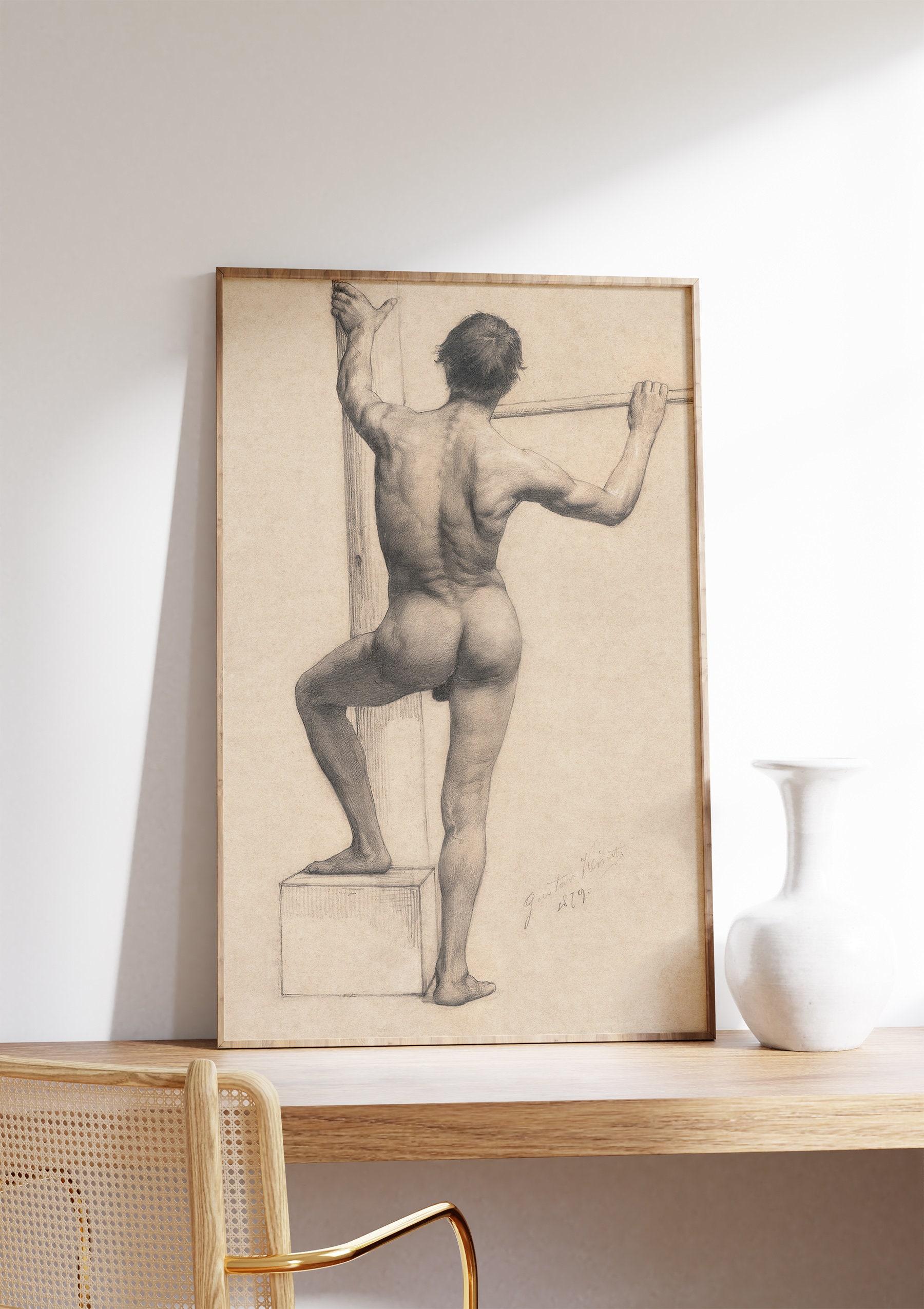 Male Nude By Gustav Klimt Fine Art Limited Edition Posters (No Frame) Male Nude By Gustav Klimt Fine Art Limited Edition Posters (No Frame)