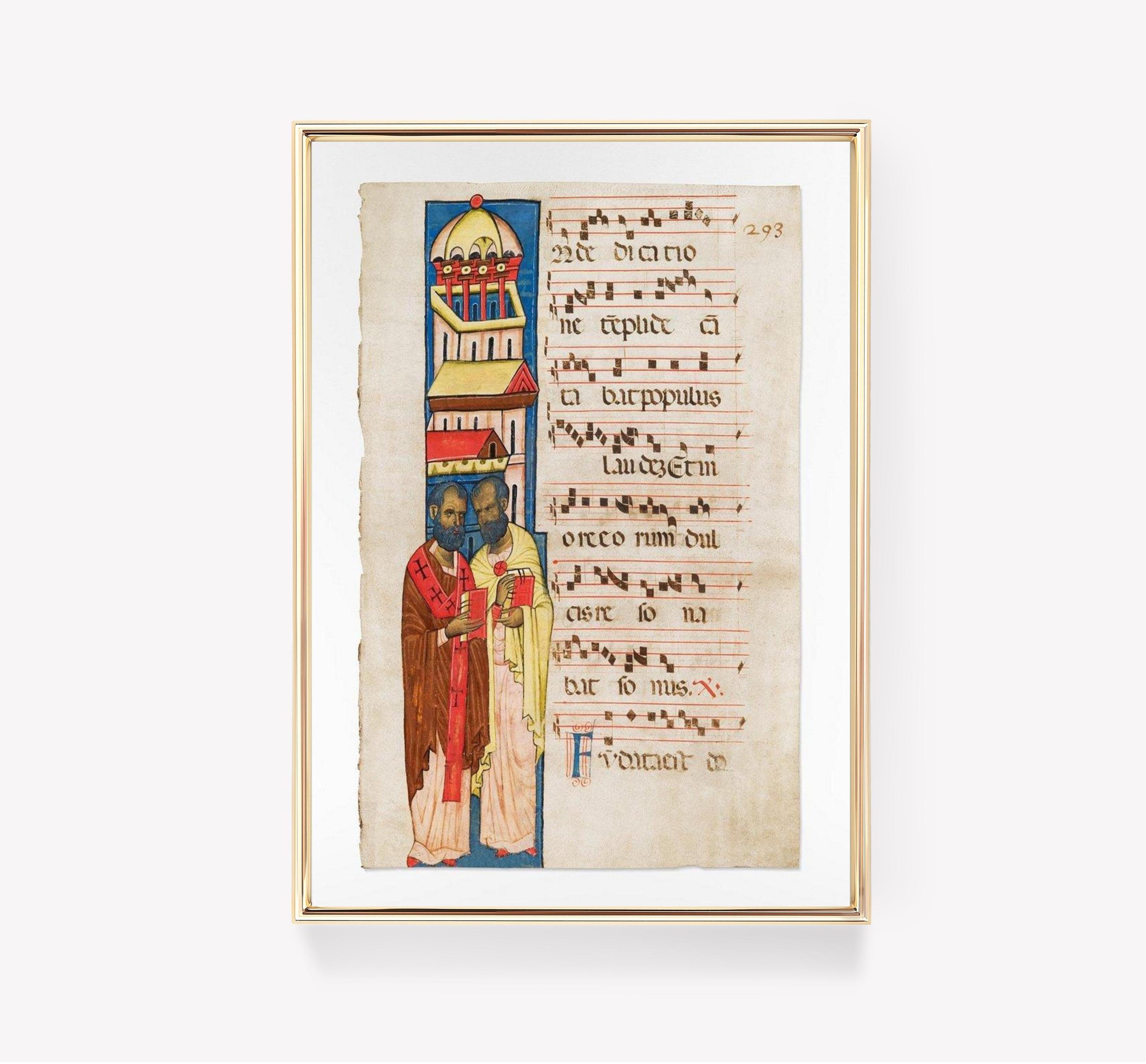 Medieval Illuminated Manuscript Antique Book Art Historical Illumination Vintage Awesome Poster (No Frame) Medieval Illuminated Manuscript Antique Book Art Historical Illumination Vintage Awesome Poster (No Frame)