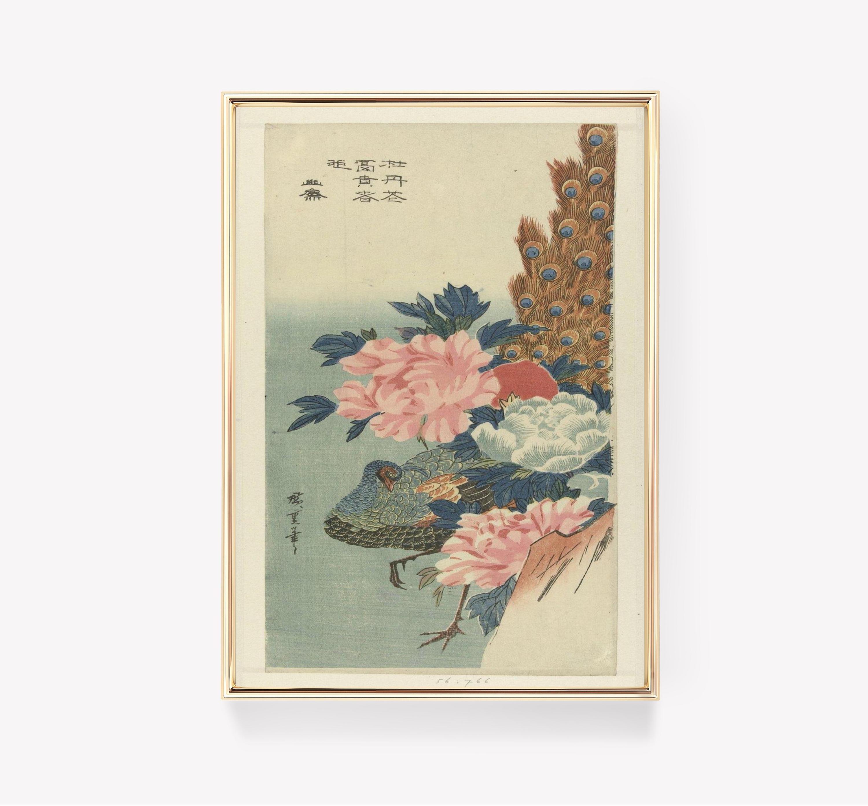 Peonies Peacock Limited Edition Posters (No Frame) Peonies Peacock Limited Edition Posters (No Frame)