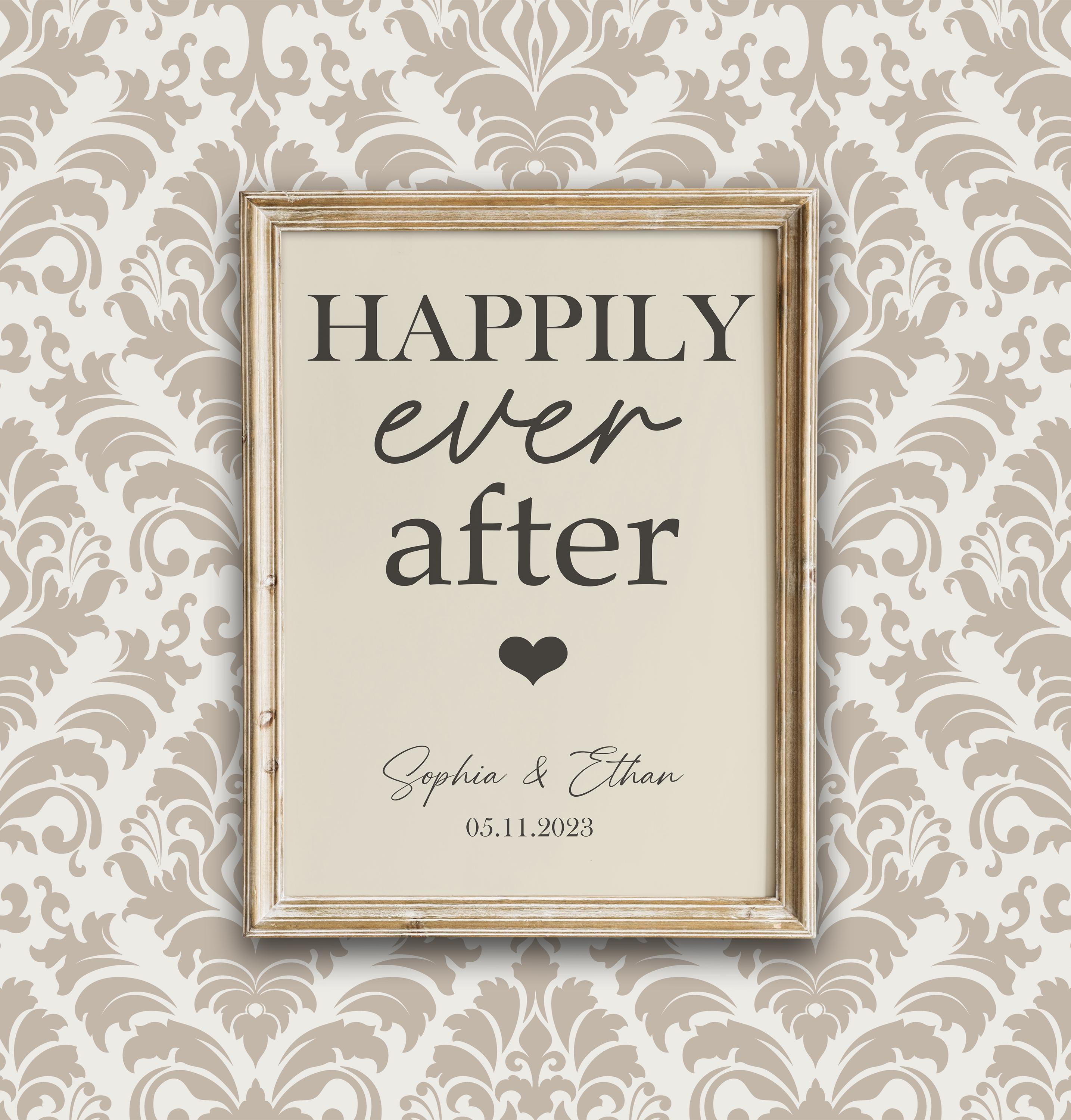 Personalized Wedding For Couple Happily Ever After Vintage Trending Style Poster (No Frame) Personalized Wedding For Couple Happily Ever After Vintage Trending Style Poster (No Frame)