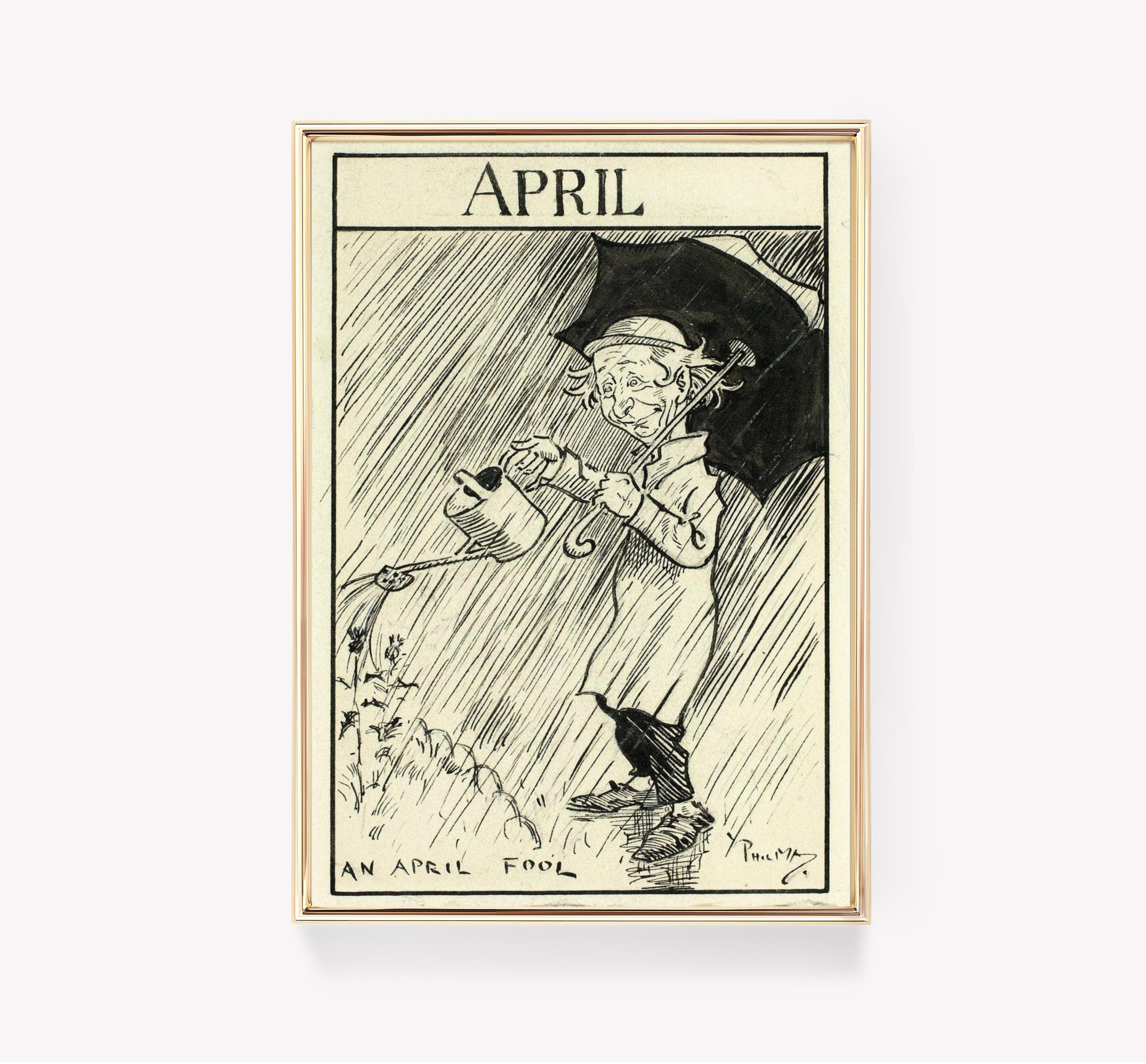 Philip An April Fool Vintage Art Trending Style Poster (No Frame) Philip An April Fool Vintage Art Trending Style Poster (No Frame)