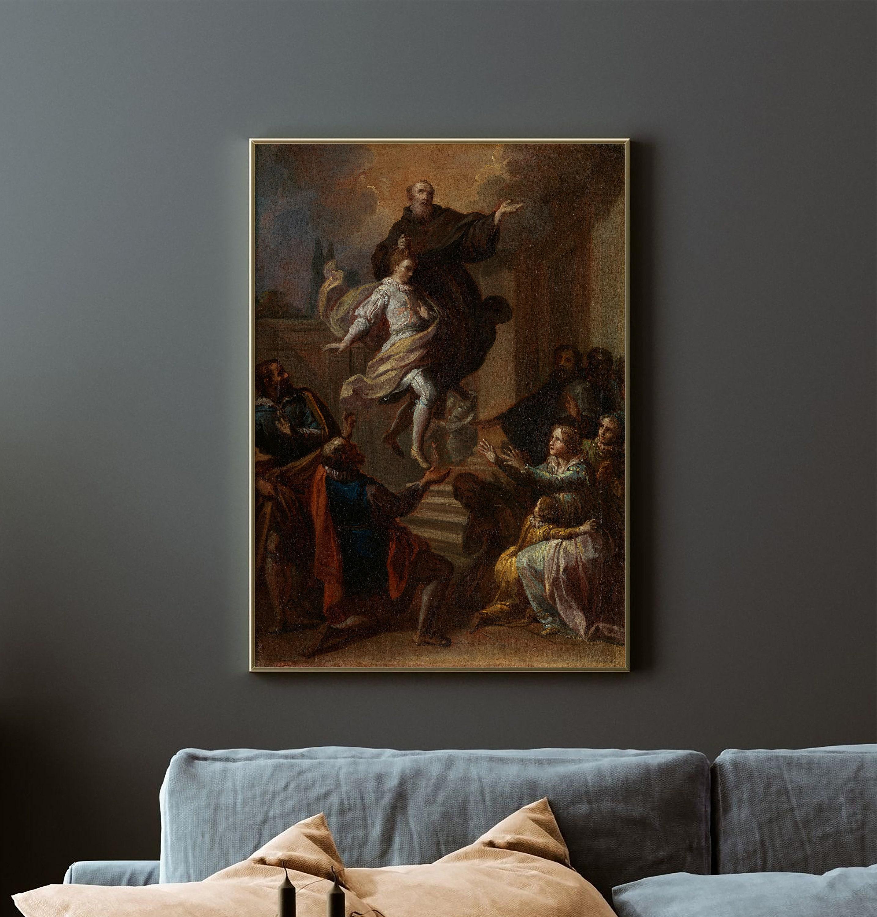 Placido Costanzi A Miracle Of Saint Joseph Of Cupertino 1750 Vintage Decor Antique Trending Style Poster (No Frame) Placido Costanzi A Miracle Of Saint Joseph Of Cupertino 1750 Vintage Decor Antique Trending Style Poster (No Frame)