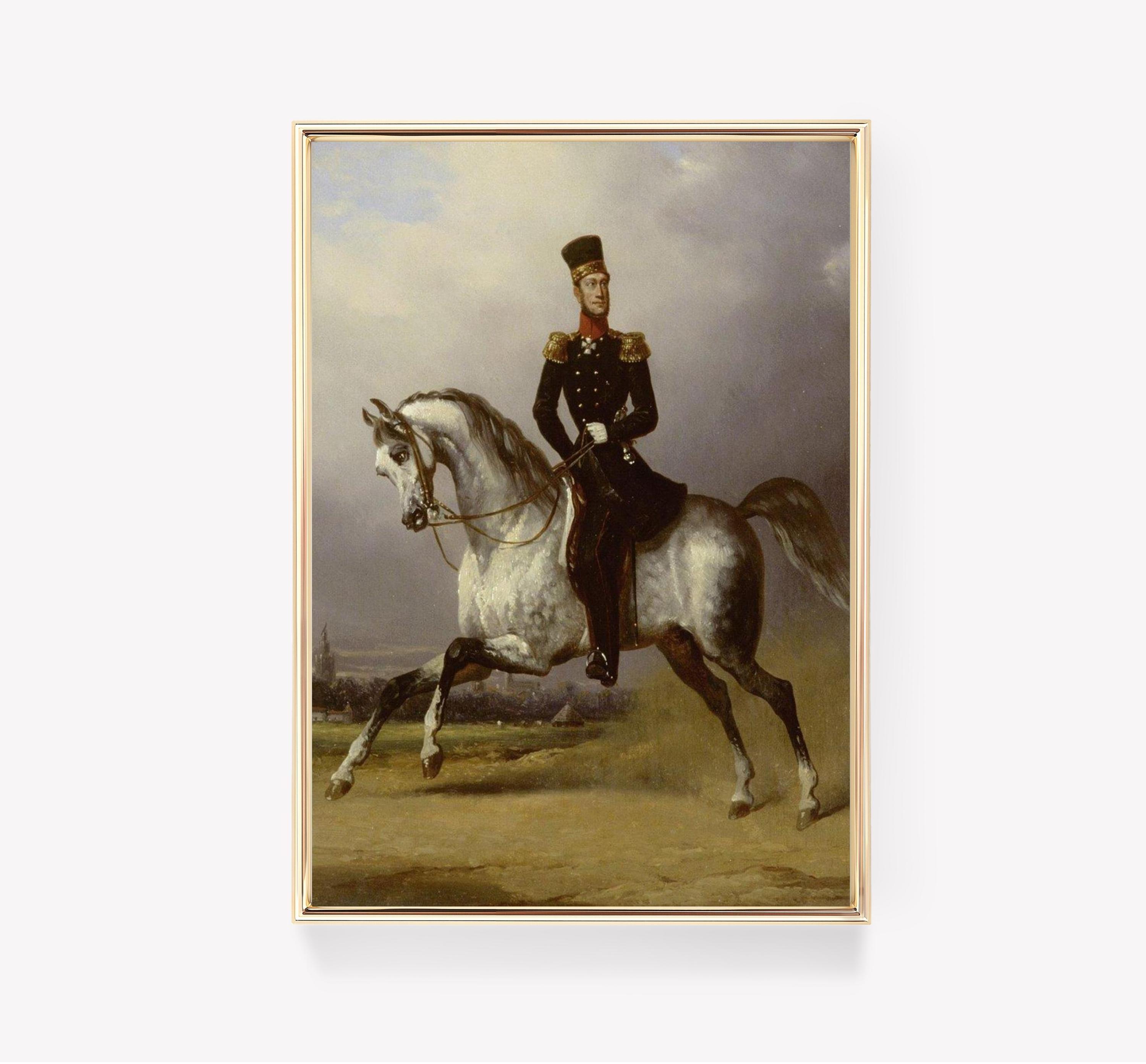 Portrait Of Wilhelm I Of Wrttemberg On Horseback Vintage Limited Edition Posters (No Frame) Portrait Of Wilhelm I Of Wrttemberg On Horseback Vintage Limited Edition Posters (No Frame)
