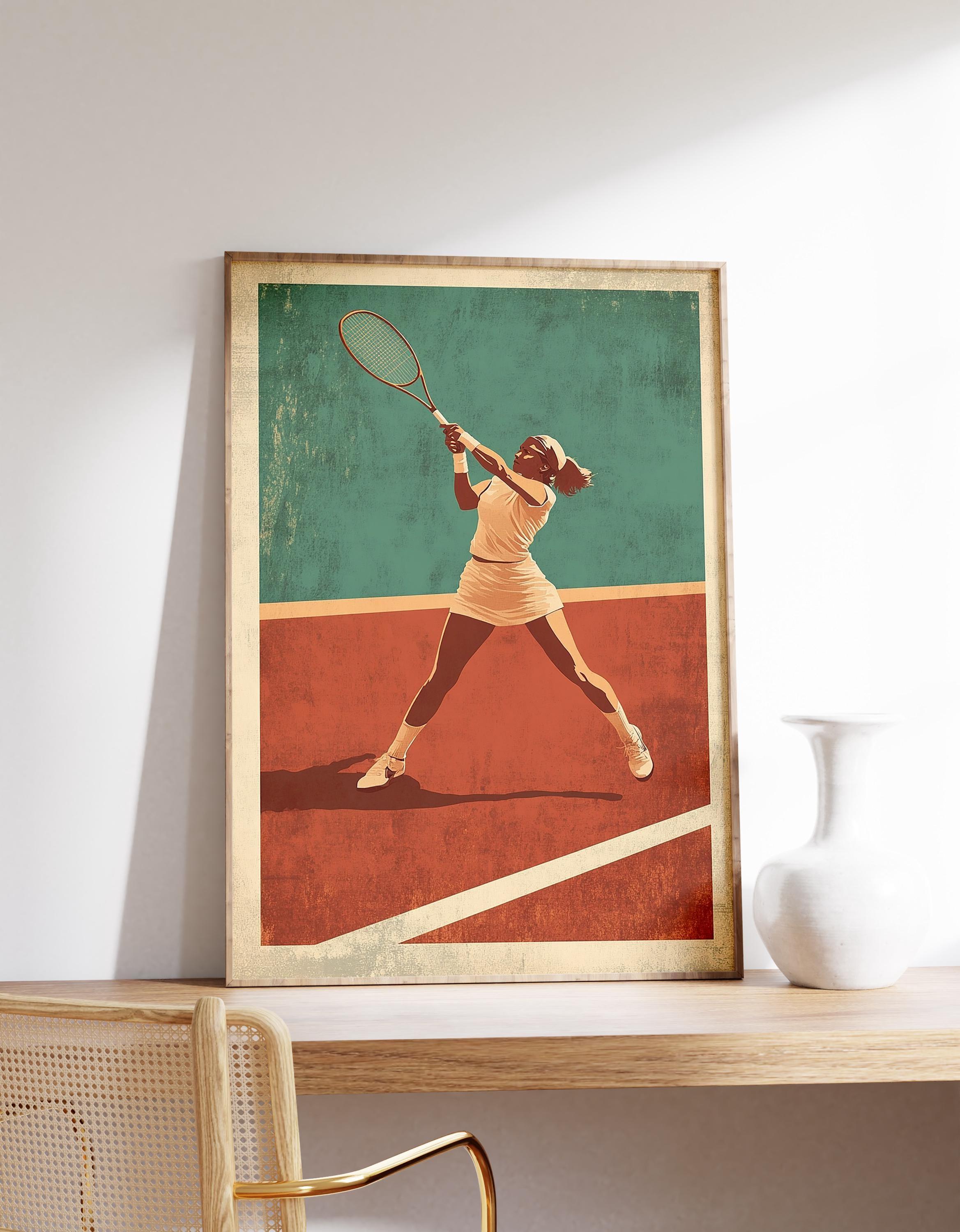 Retro Tennis Match 2 Limited Edition Posters (No Frame)