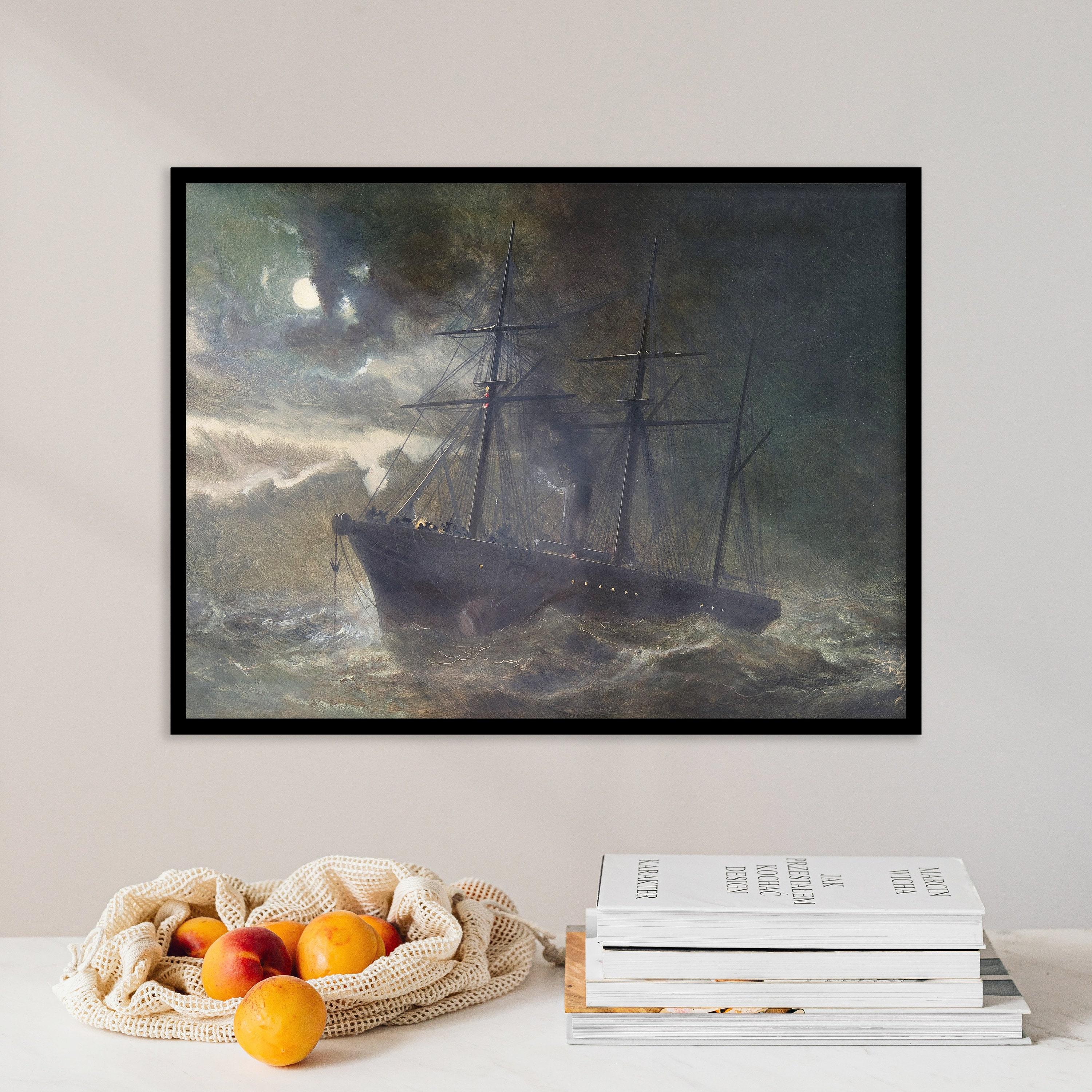 Robert Charles Dudley Bight Of The Cable 1866 Antique Landscape Limited Edition Posters (No Frame)