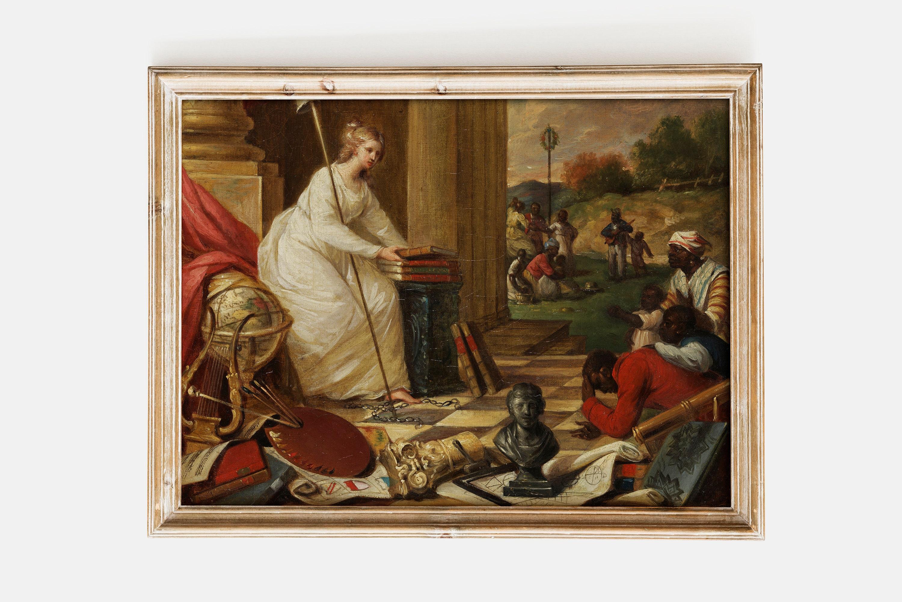 Samuel Jennings Study For Liberty Displaying The Arts And Sciences 1791 Landscape Trending Style Poster (No Frame)