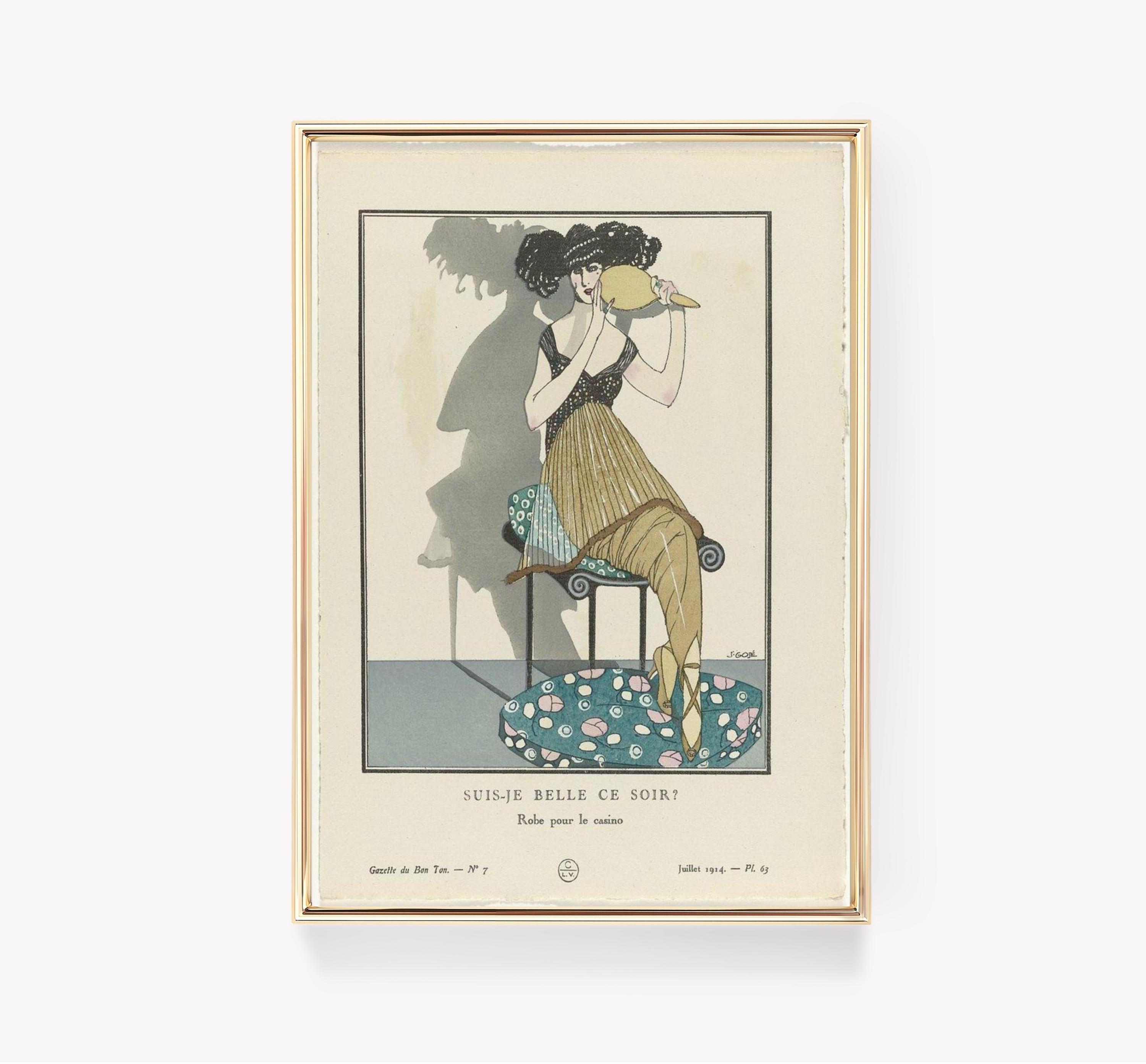 Suis Je Belle Ce Soir George Barbier Art Vintage Awesome Poster (No Frame)