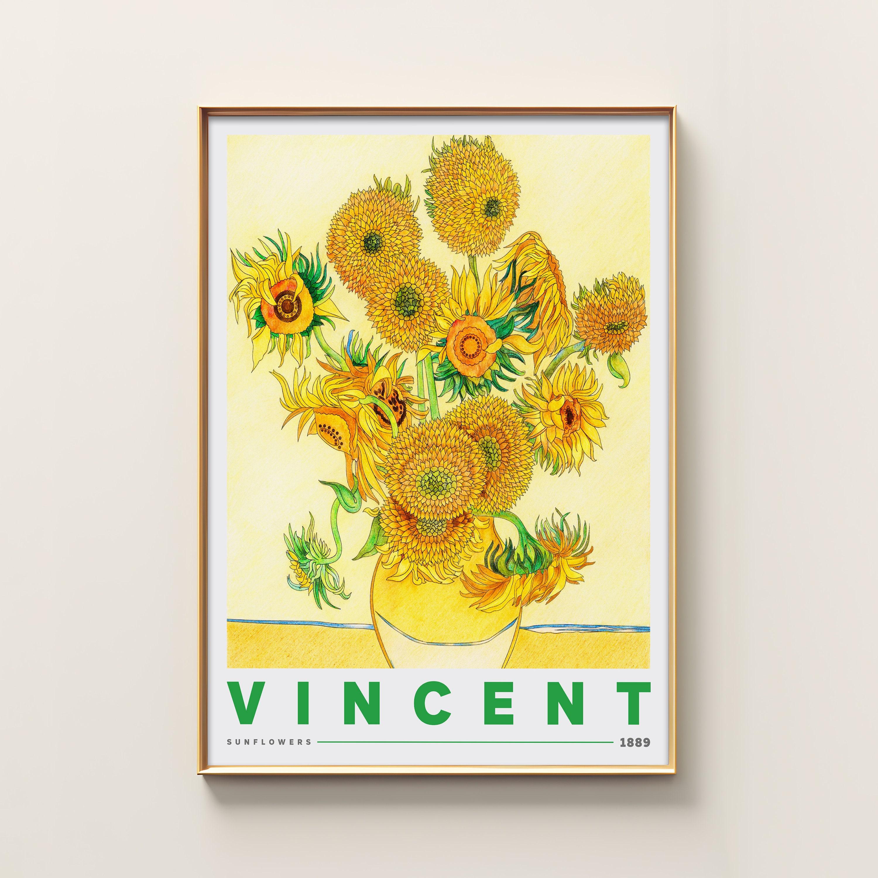 Sunflowers By Vincent Van Gogh Exhibition 2 Trending Style Poster (No Frame)