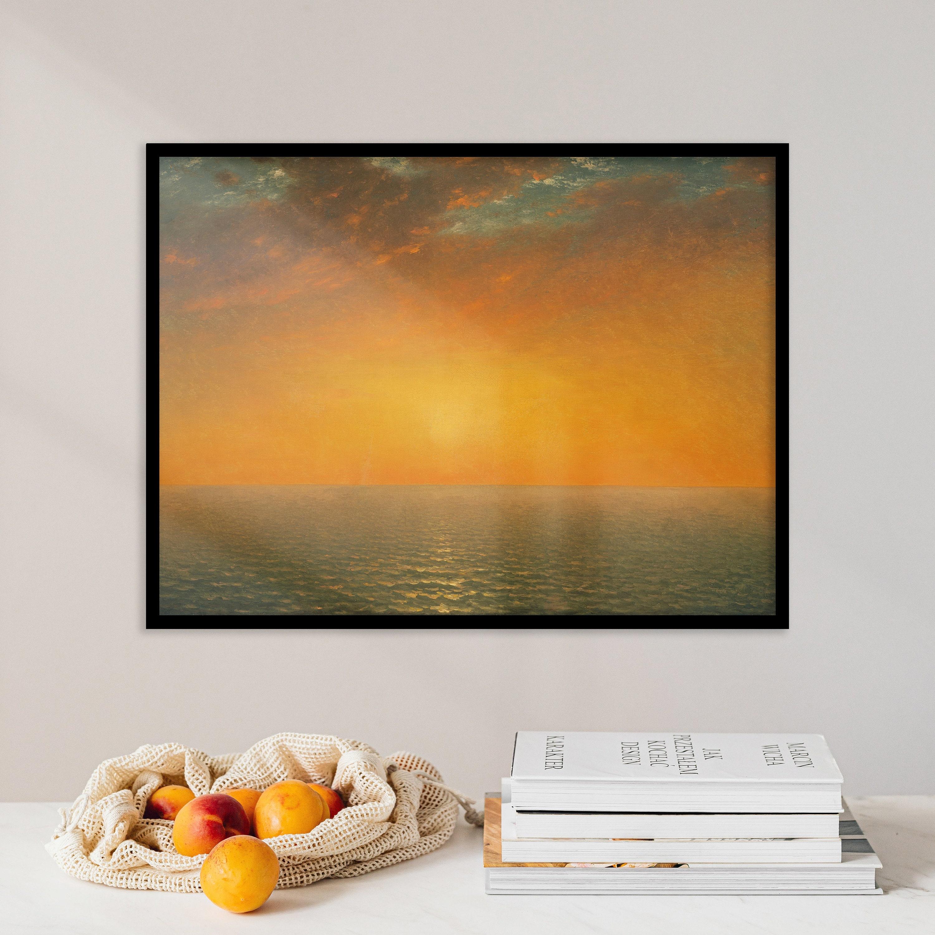 Sunset On The Sea Oil Awesome Poster (No Frame)