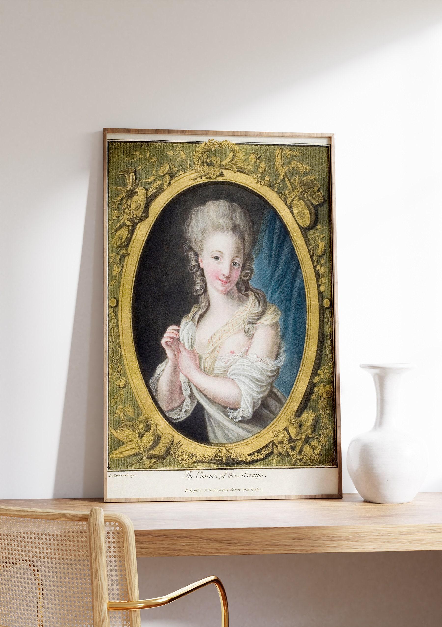 The Charmes Of The Morning 1777 By Louis Marin Bonnet Vintage Awesome Poster (No Frame)