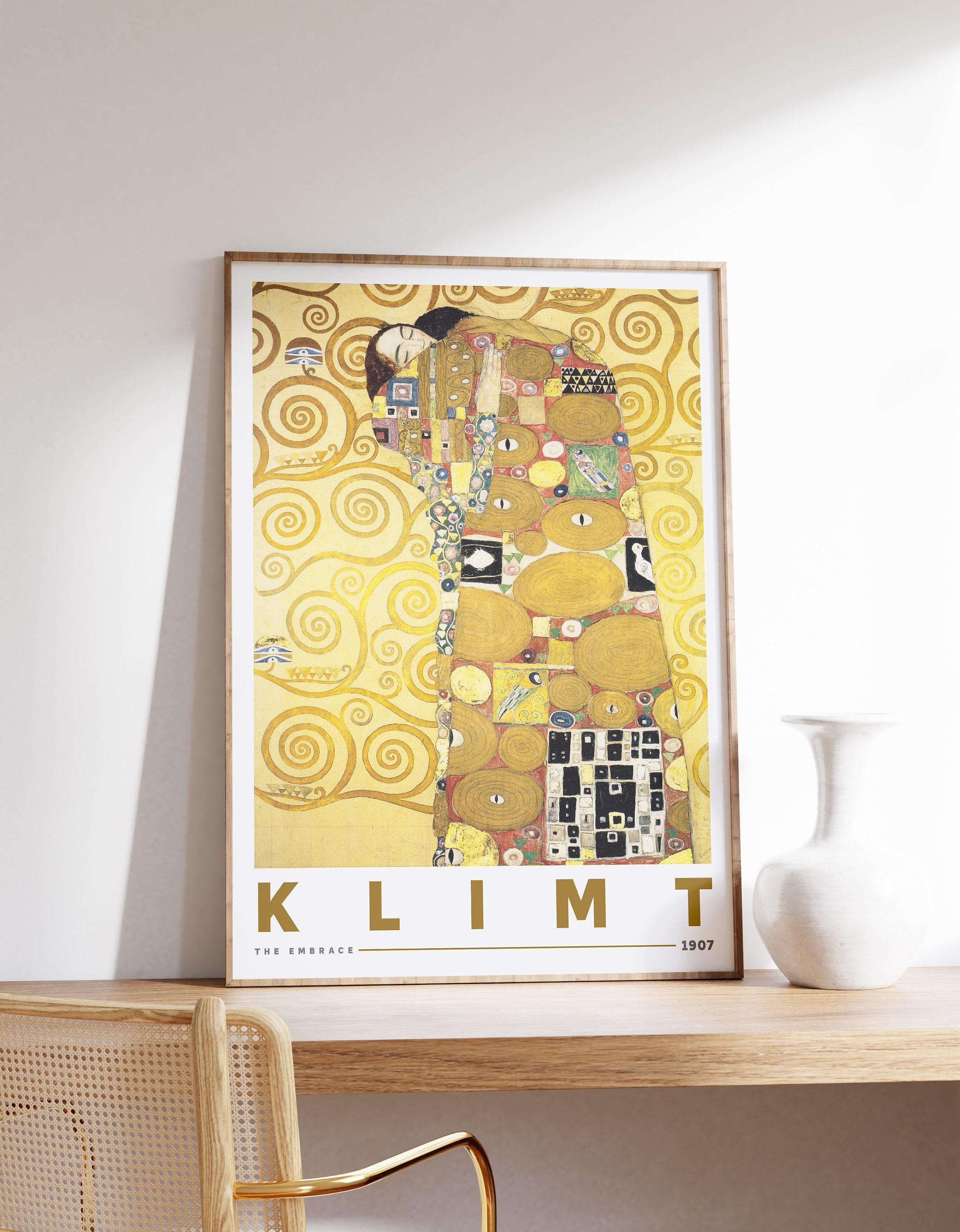 The Embrace By Gustav Klimt Exhibition Trending Style Poster (No Frame)
