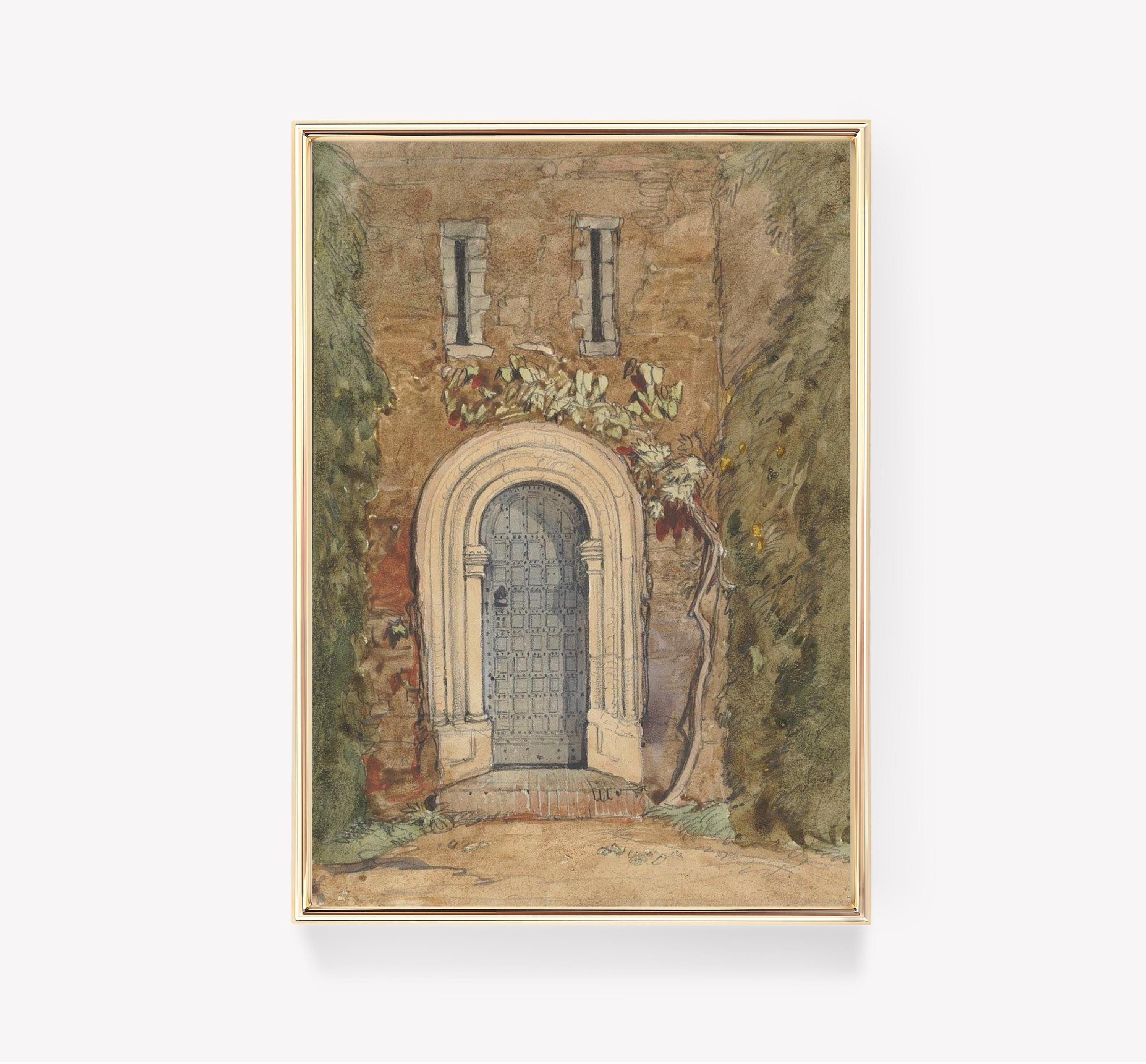 The North West Door St Marys Iffley 1870 John Ruskin Art Vintage Limited Edition Posters (No Frame)