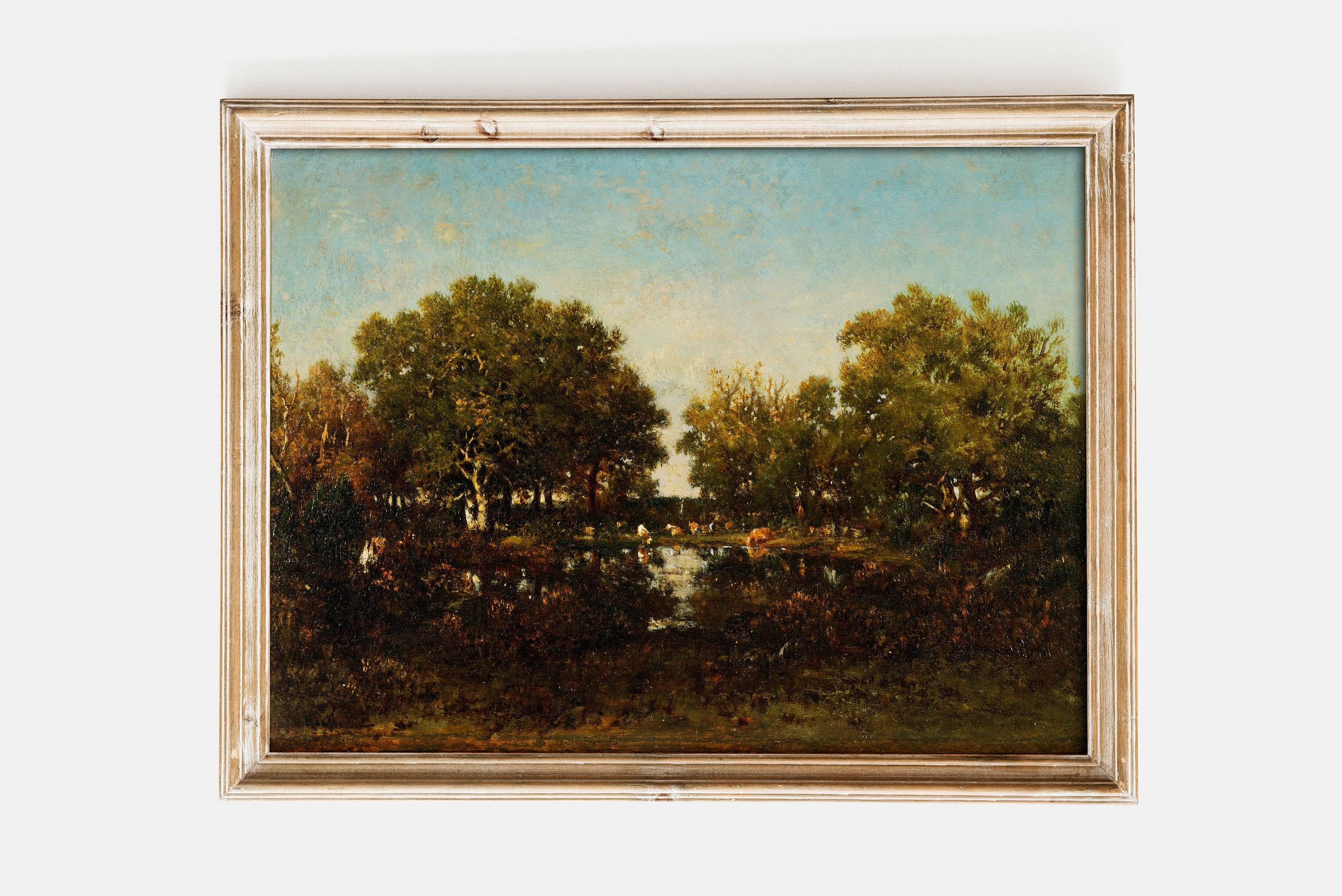 Thodore Rousseau The Pool 1839 Country Farmhouse Scenery Limited Edition Posters (No Frame)