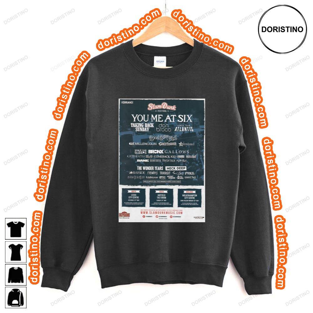 Slam Dunk Festival 2015 You Me At Six Taking Back Sunday Tshirt Slam Dunk Festival 2015 You Me At Six Taking Back Sunday Tshirt