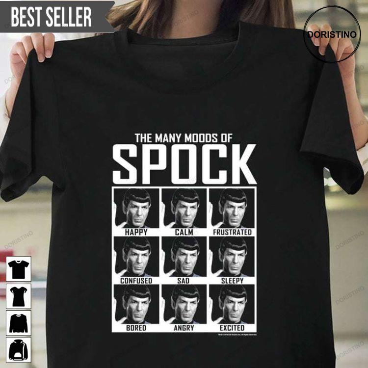 Spock Star Trek Original Series Moods Of Graphic Tshirt Spock Star Trek Original Series Moods Of Graphic Tshirt