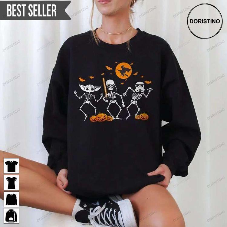 Star Wars Halloween Skeleton Baby Yoda Mandalorian Unisex Awesome Shirt Star Wars Halloween Skeleton Baby Yoda Mandalorian Unisex Awesome Shirt