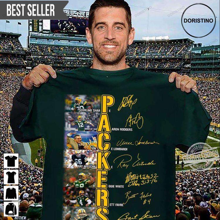 Sterling Sharpe Aaron Rodgers Vince Lombardi Signature Awesome Shirt Sterling Sharpe Aaron Rodgers Vince Lombardi Signature Awesome Shirt