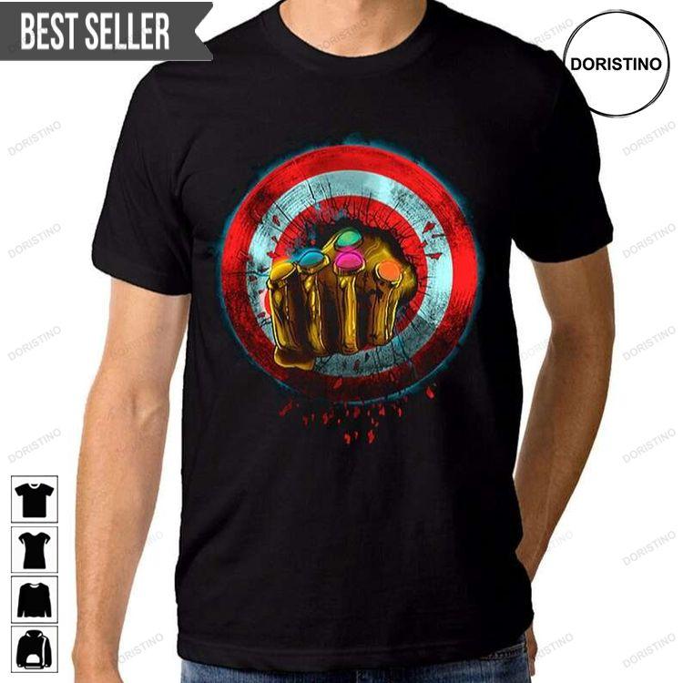 Thanos Break Captain Americas Shield Avengers Infinity War Awesome Shirt Thanos Break Captain Americas Shield Avengers Infinity War Awesome Shirt