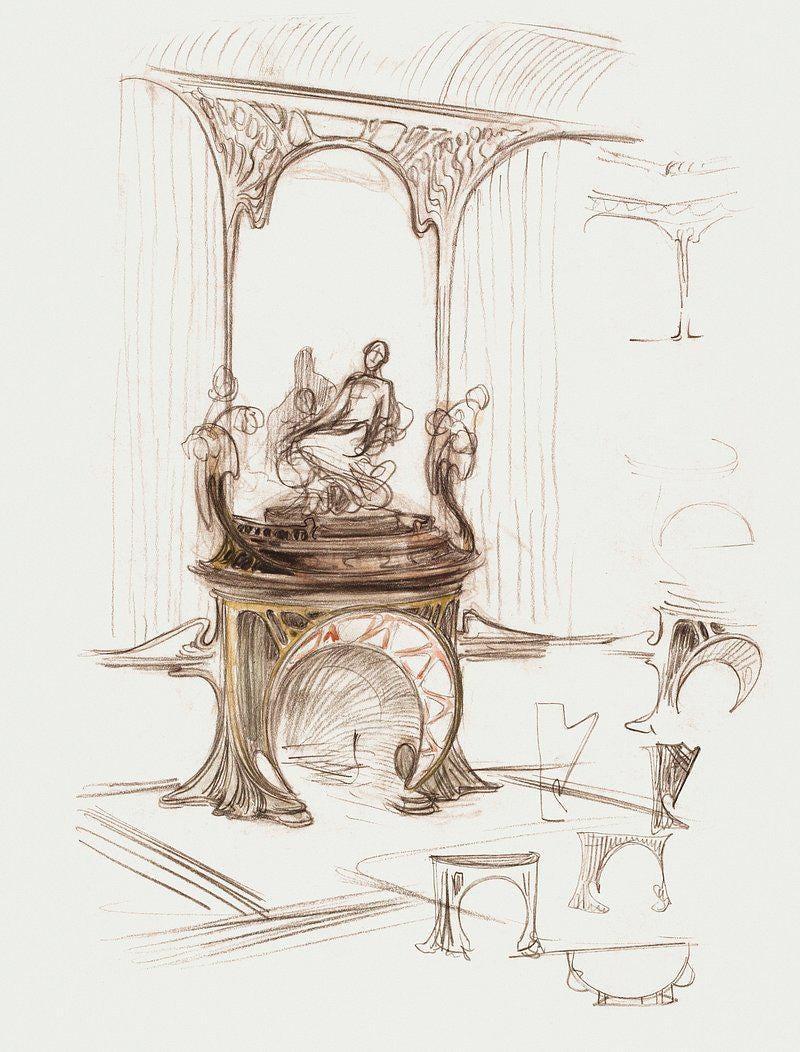 Alphonse Mucha Design Tatra Sledge Sketch Art Nouveau Czech Art Vintage Awesome Poster (No Frame) Alphonse Mucha Design Tatra Sledge Sketch Art Nouveau Czech Art Vintage Awesome Poster (No Frame)