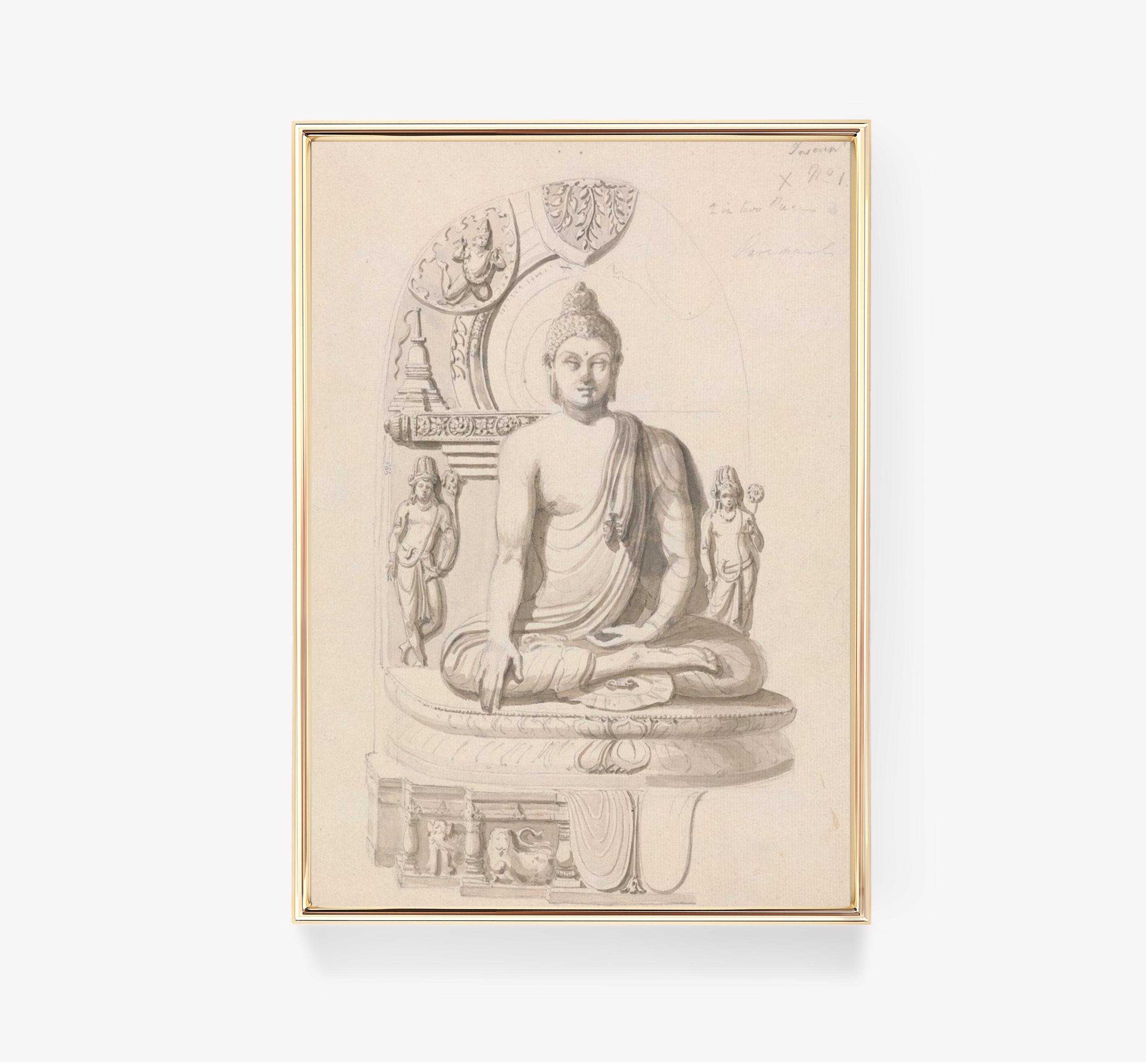 Ancient Temple Carving Buddhist Art Awesome Poster (No Frame) Ancient Temple Carving Buddhist Art Awesome Poster (No Frame)