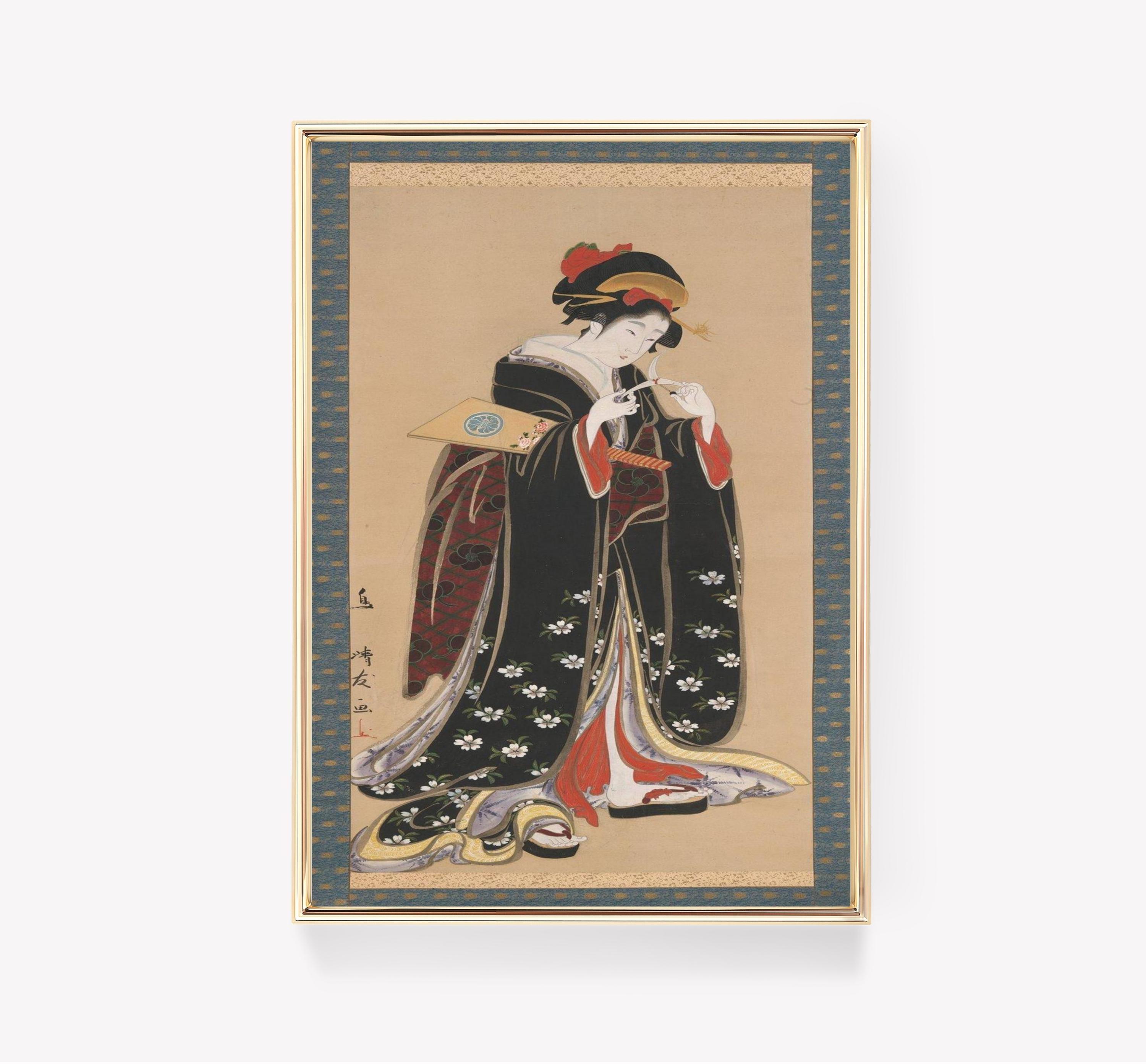 Courtesan Holding Pipe Vintage Limited Edition Posters (No Frame) Courtesan Holding Pipe Vintage Limited Edition Posters (No Frame)