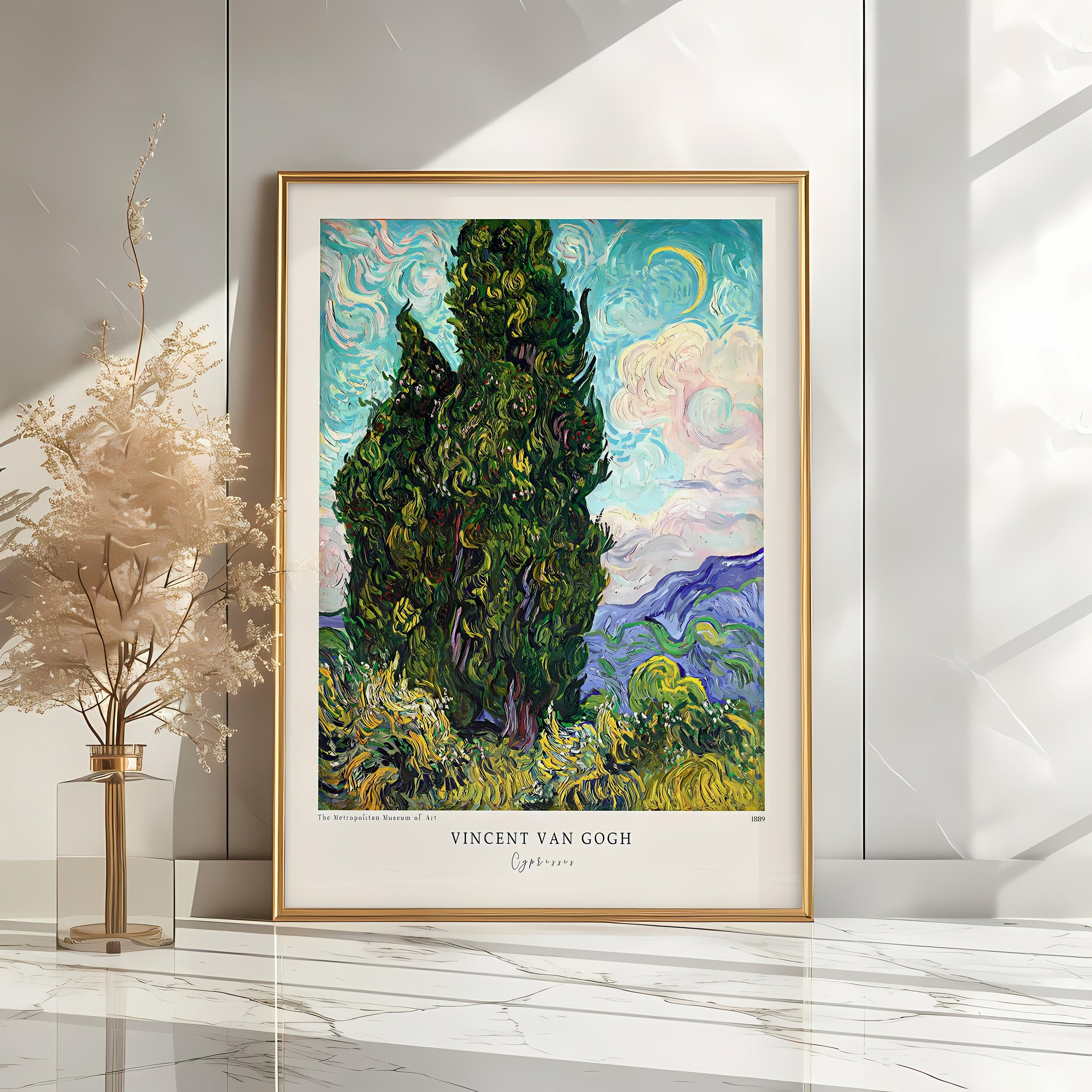 Cypresses By Vincent Van Gogh Art Trending Style Poster (No Frame) Cypresses By Vincent Van Gogh Art Trending Style Poster (No Frame)