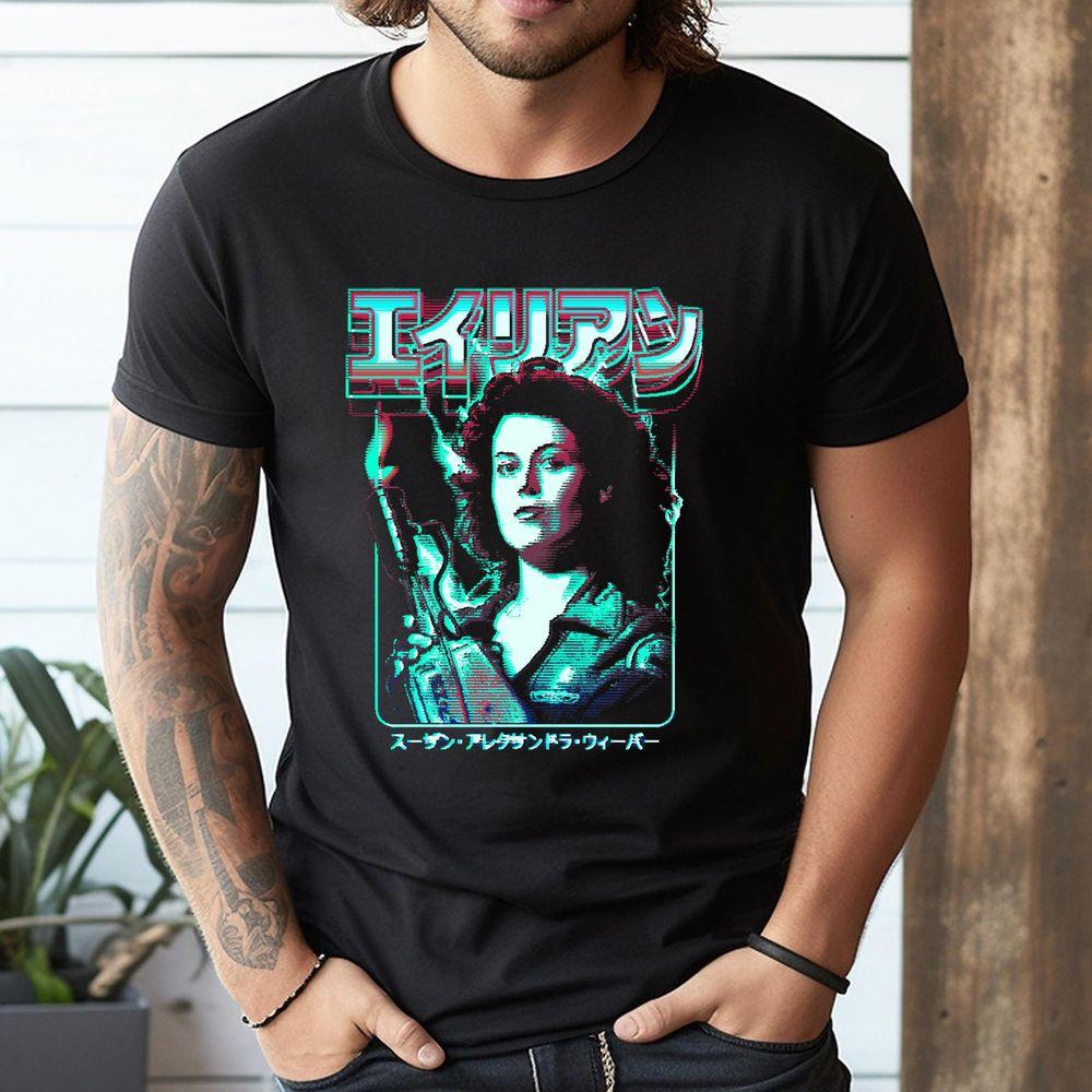 Alien Movies Retro 80s Movie Ellen Ripley Shirt
