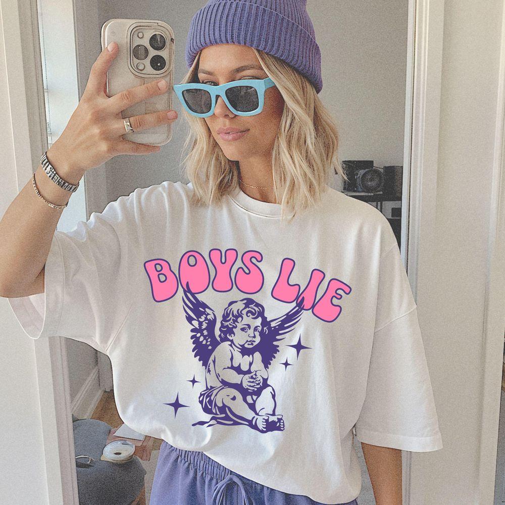 Boys Lie Graphic Boys Suck Tshirt