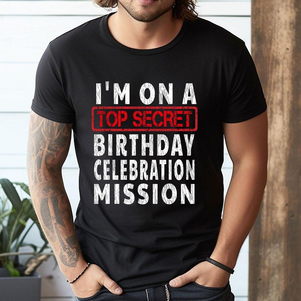 Escape Room Birthday Party Retro Top Secret Mission Tshirt