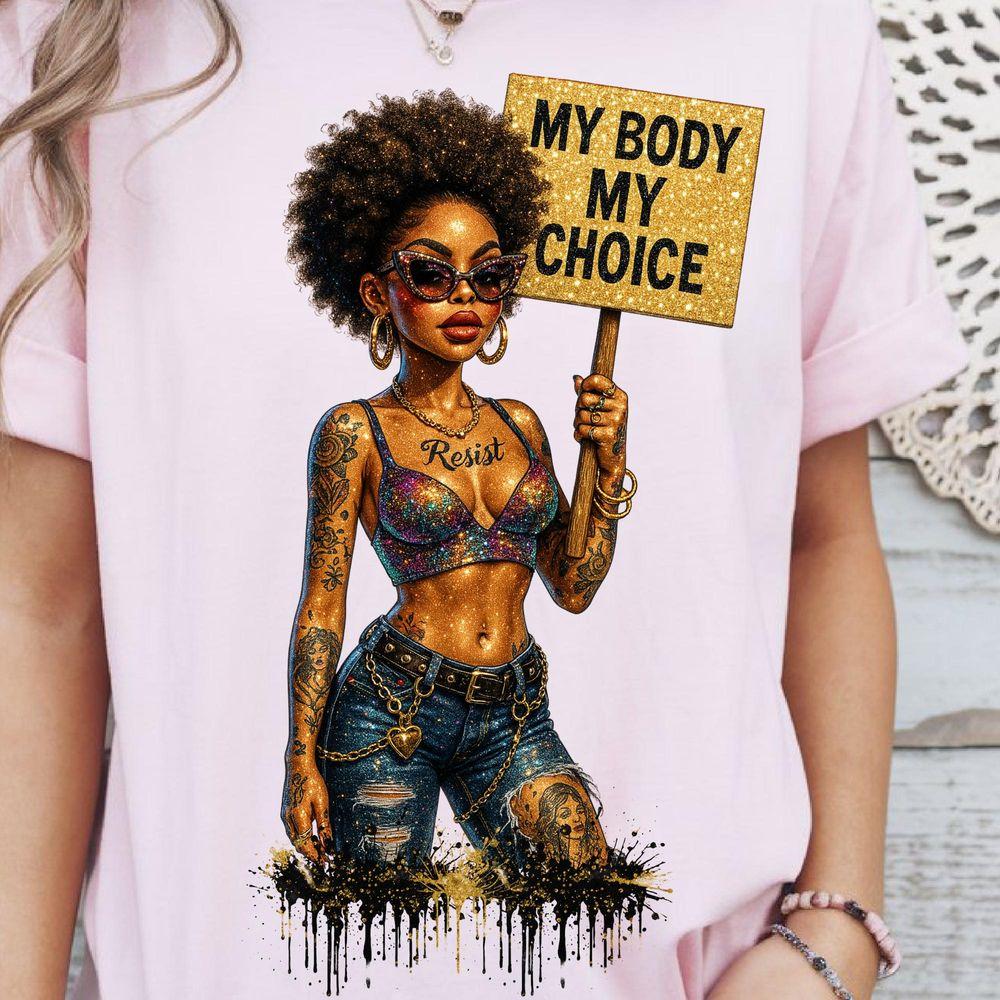 Feminist Protest Glitter Girl Shirt