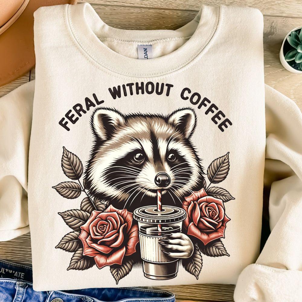 Feral Without Coffee Tshirt