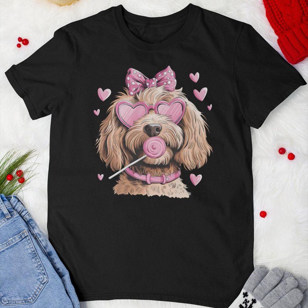 Goldendoodle Coquette Valentines Vintage Shirt