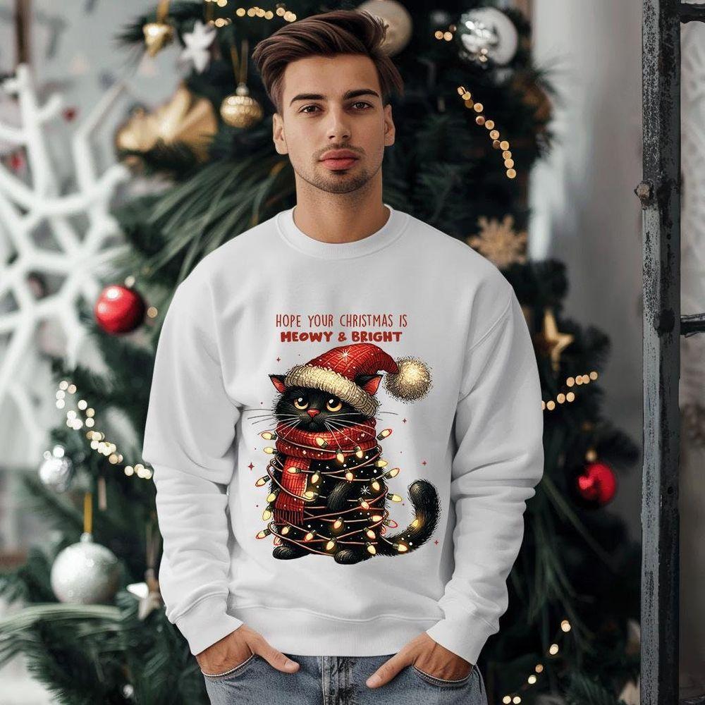 Hope Your Christmas Is Meowy And Bright Tshirt