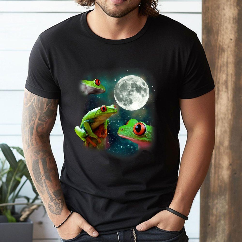 Three Frog Moon 3 Treefrog Weird Funny Magical Cursed Meme Awesome Shirt Three Frog Moon 3 Treefrog Weird Funny Magical Cursed Meme Awesome Shirt