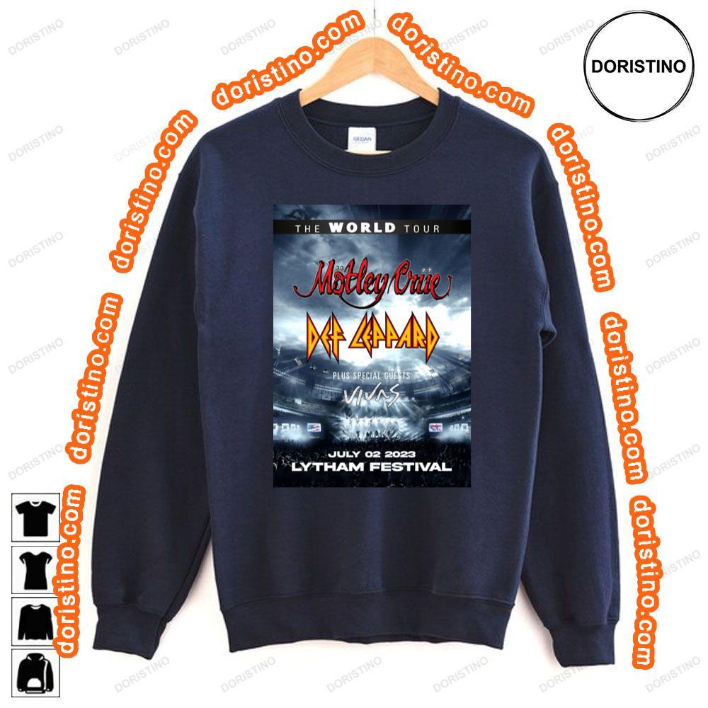 Def Leppardmotley Crue 2023 Uk Stadium Tour Lytham Festival Shirt Def Leppardmotley Crue 2023 Uk Stadium Tour Lytham Festival Shirt