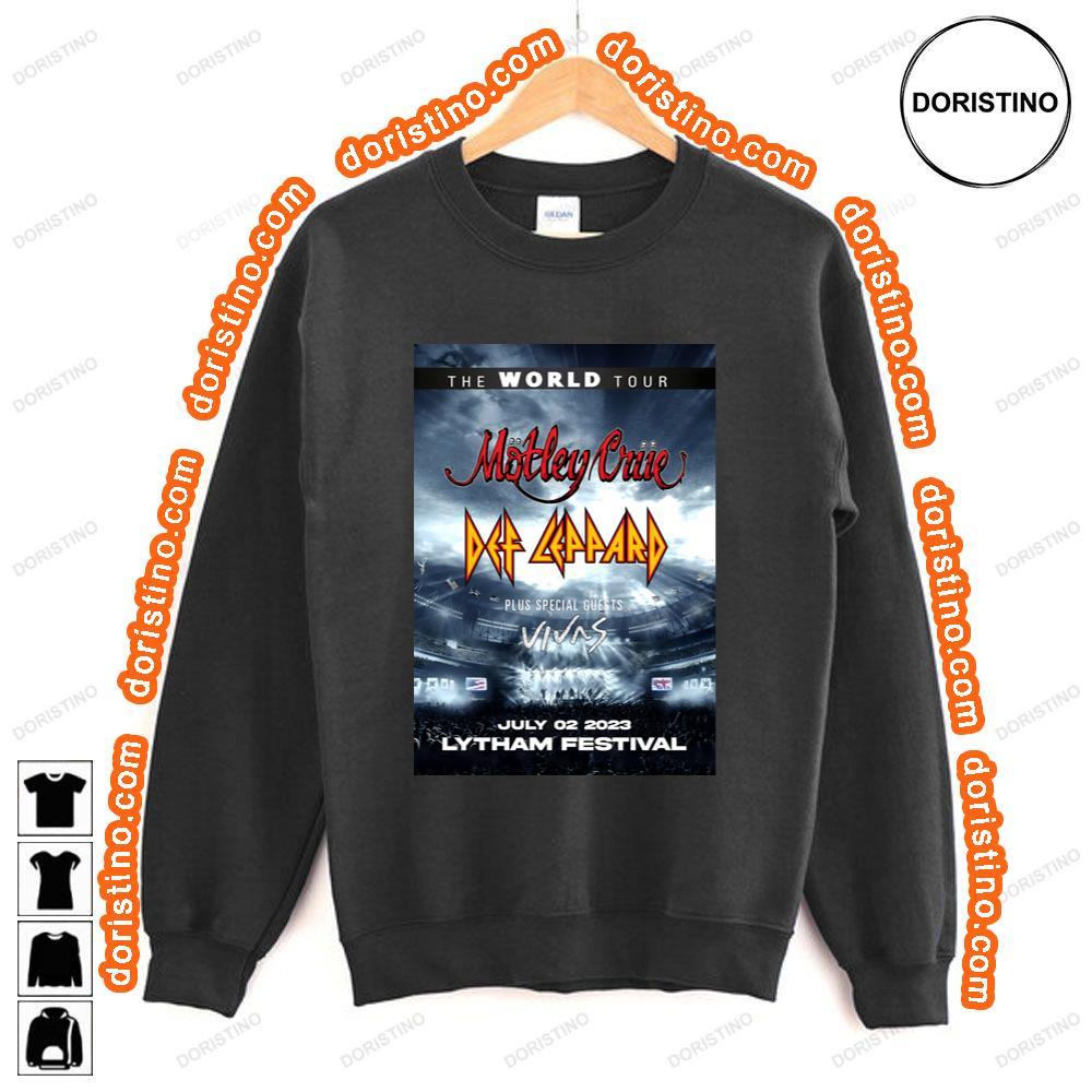 Def Leppardmotley Crue 2023 Uk Stadium Tour Lytham Festival Shirt Def Leppardmotley Crue 2023 Uk Stadium Tour Lytham Festival Shirt