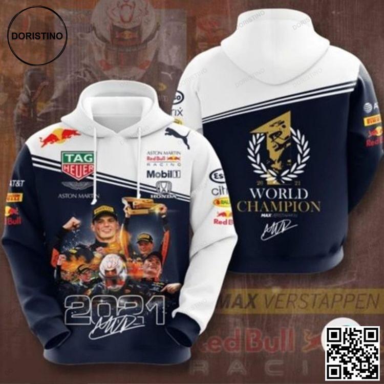 Max Verstappen 2021 Formula 1 World Champion Signature 1 Awesome 3D Hoodie Max Verstappen 2021 Formula 1 World Champion Signature 1 Awesome 3D Hoodie