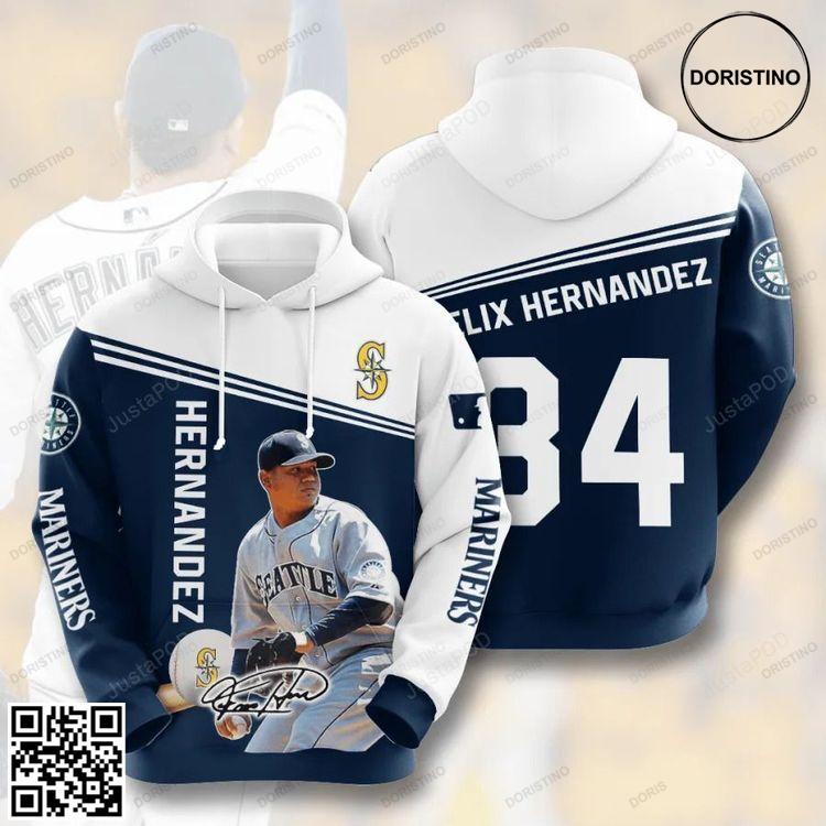 Mlb Seattle Mariners Style 03 All Over Print Hoodie Mlb Seattle Mariners Style 03 All Over Print Hoodie