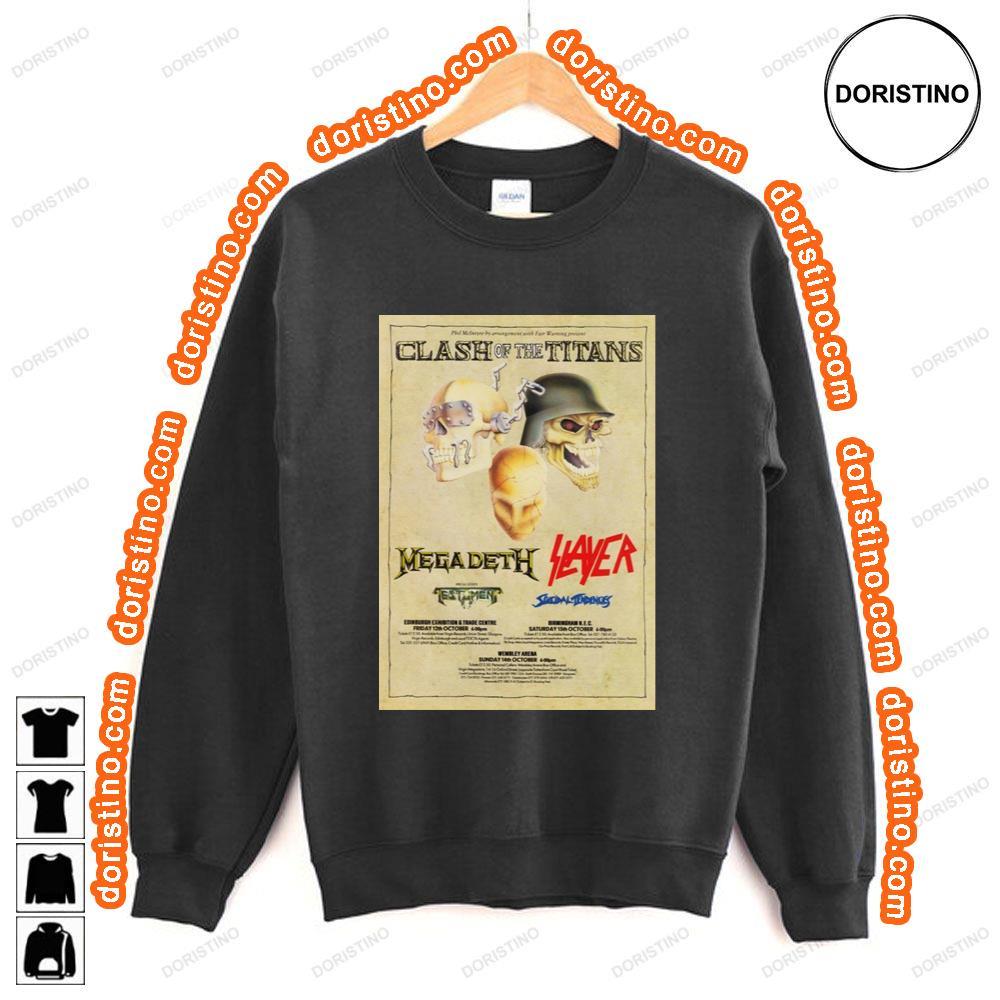 Clash Of The Titans 1990 Uk Tour Awesome Shirt Clash Of The Titans 1990 Uk Tour Awesome Shirt