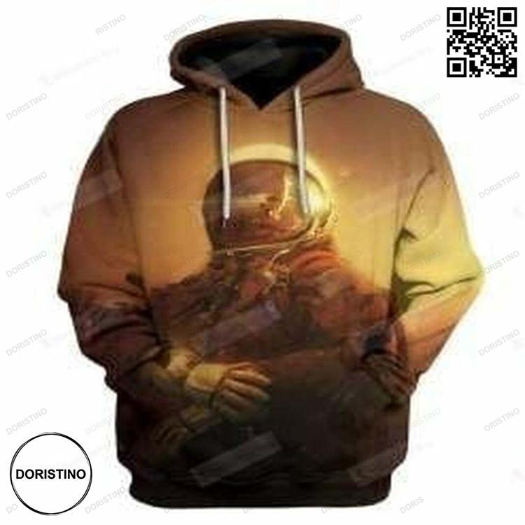 Mona Lisa Or Nasa Astronaut For Unisex 3d All Print Awesome 3D Hoodie