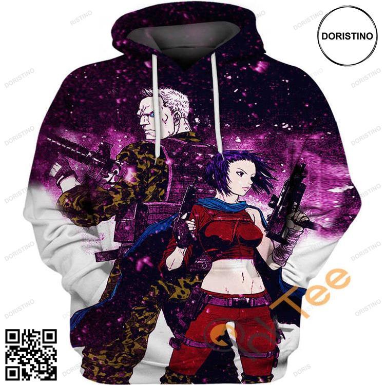 Motoko And Batou Awesome 3D Hoodie Motoko And Batou Awesome 3D Hoodie