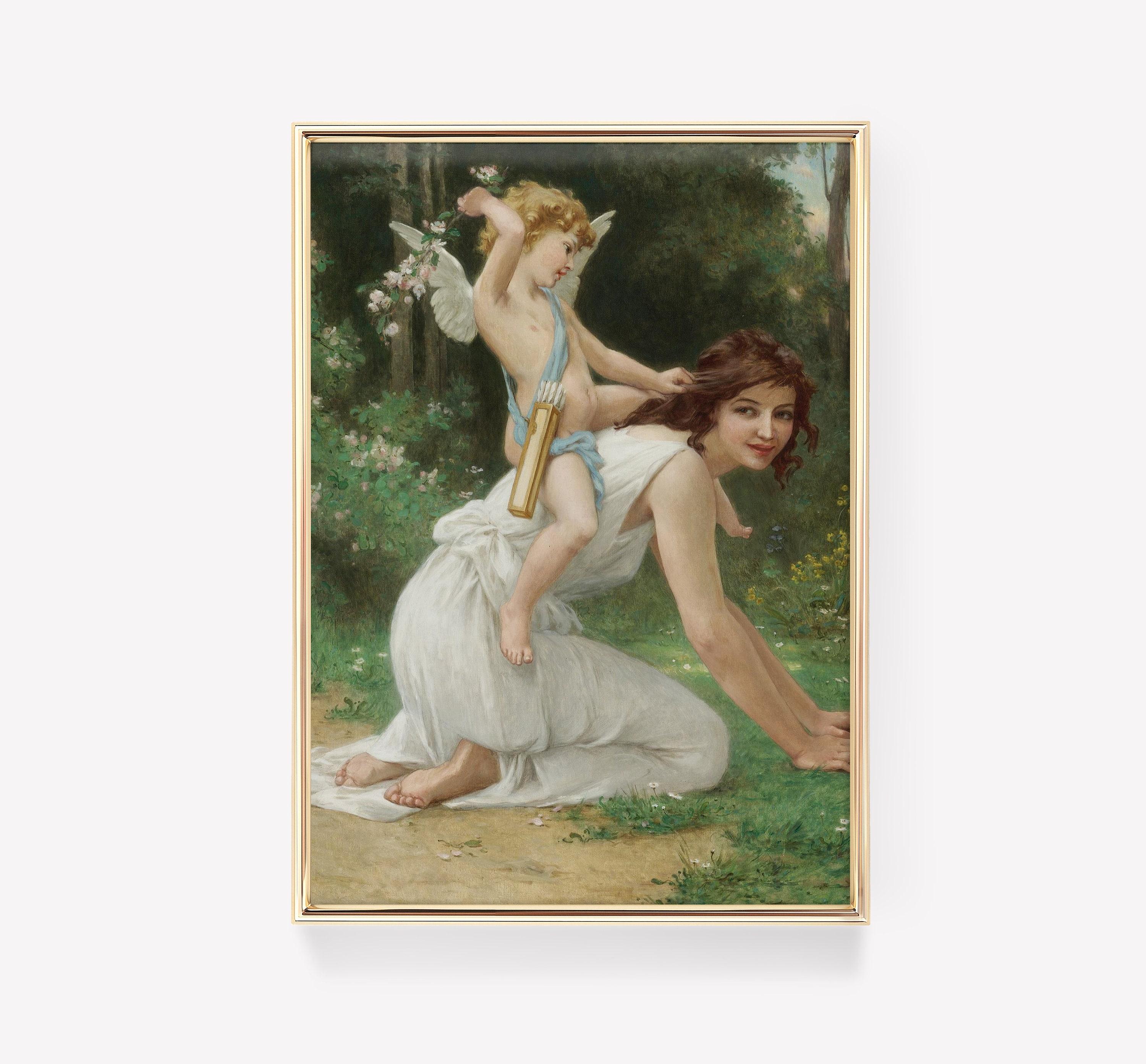 Guillaume Seignac Venus And Cupid Vintage Trending Style Poster (No Frame) Guillaume Seignac Venus And Cupid Vintage Trending Style Poster (No Frame)
