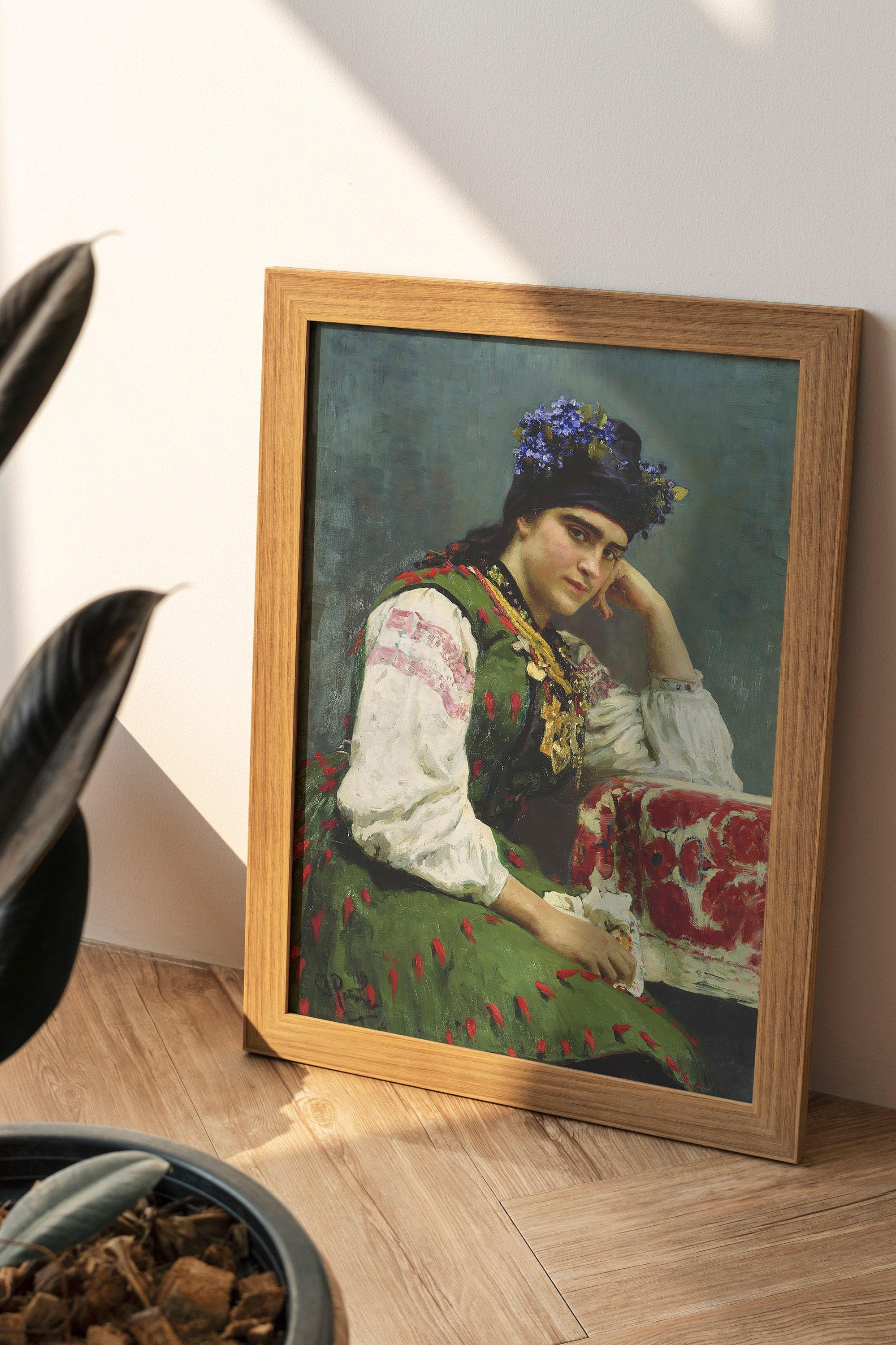 Ilya Repin Portrait Of Sophia Mikhailovna Dragomirova 1889 Vintage Woman Portrait Trending Style Poster (No Frame) Ilya Repin Portrait Of Sophia Mikhailovna Dragomirova 1889 Vintage Woman Portrait Trending Style Poster (No Frame)