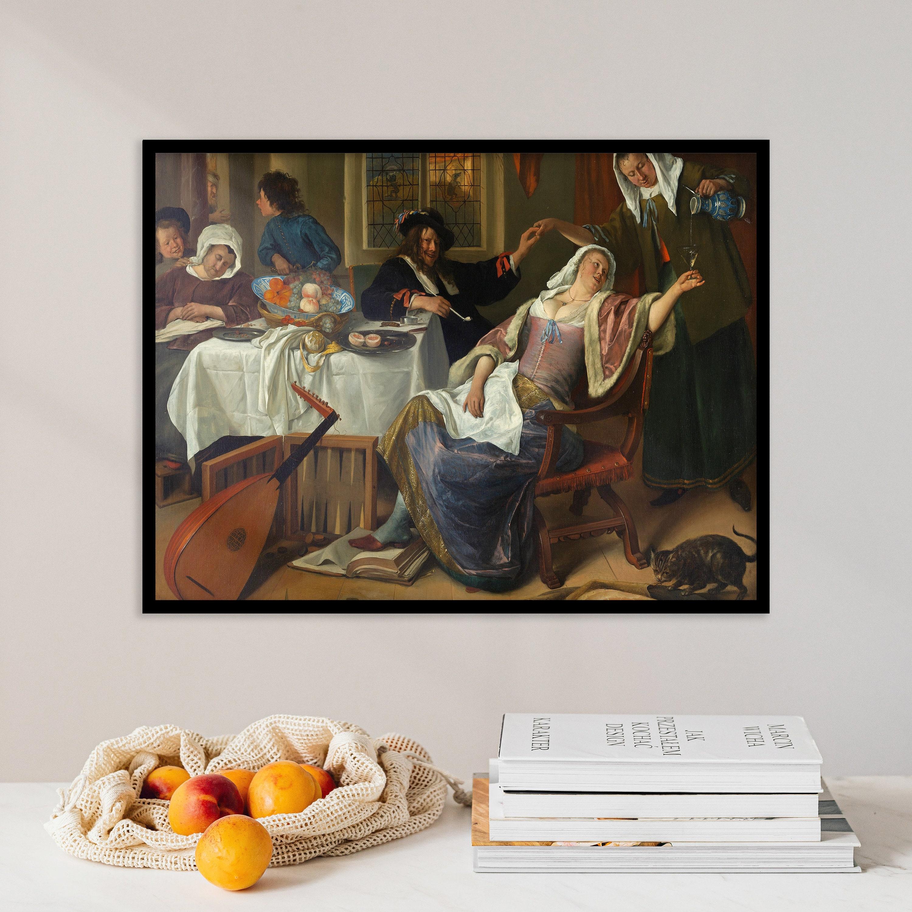 Jan Sn The Dissolute Household 1663 Antique Baroque Portrait Trending Style Poster (No Frame) Jan Sn The Dissolute Household 1663 Antique Baroque Portrait Trending Style Poster (No Frame)